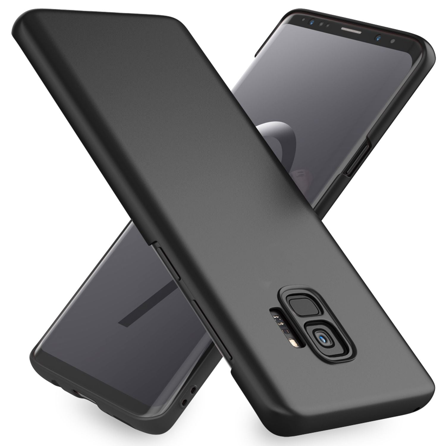Samsung Galaxy S9 Handy Hülle von NALIA, Dünne Schutzhülle Cover Hard Case Etui Schwarz NALIA SlimFit Hülle