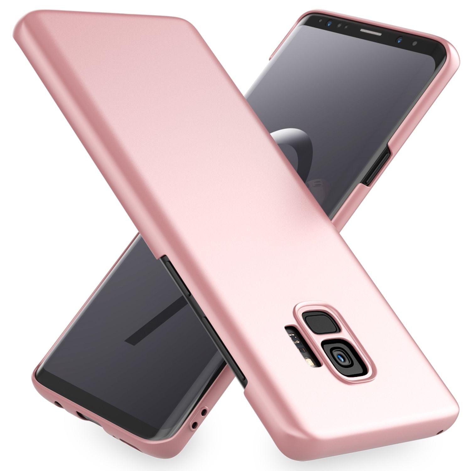 Samsung Galaxy S9 Handy Hülle von NALIA, Dünne Schutzhülle Cover Hard Case Etui Rose Gold NALIA SlimFit Hülle
