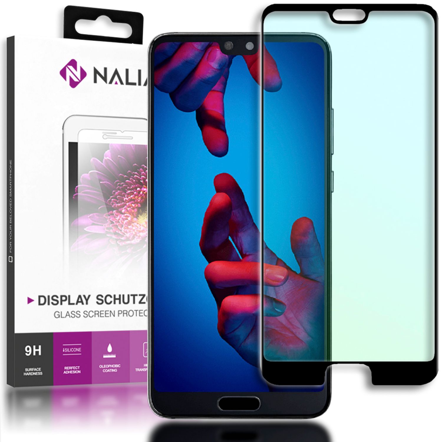 NALIA Schutzglas für Huawei P20 Pro, 9H Full Cover Displayschutz Tempered Glass Default Title NALIA