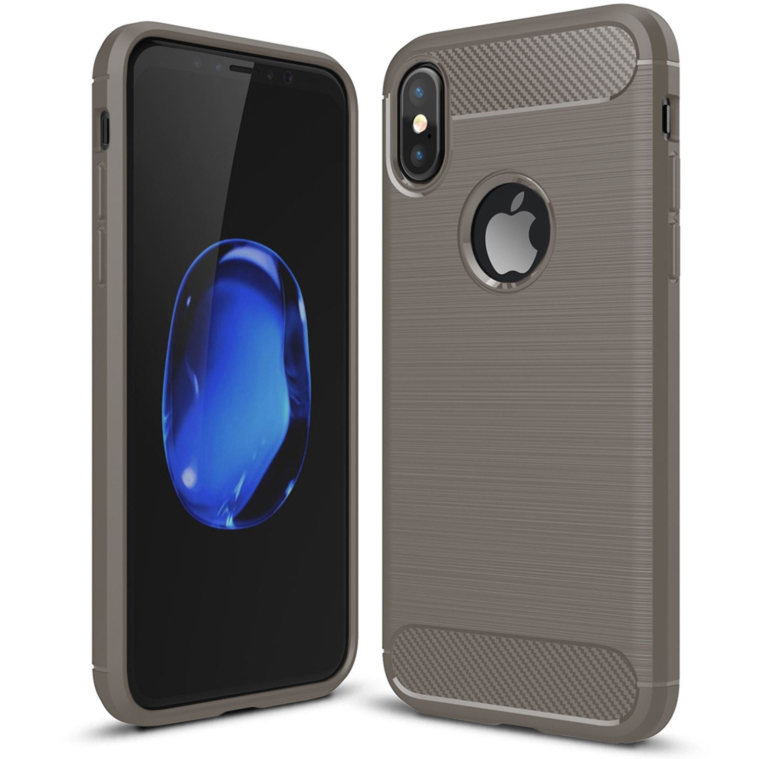 NALIA Handyhülle für Apple iPhone XS Max Hülle, Karbon Stylische Handyhülle Schwarz NALIA Protective Hülle