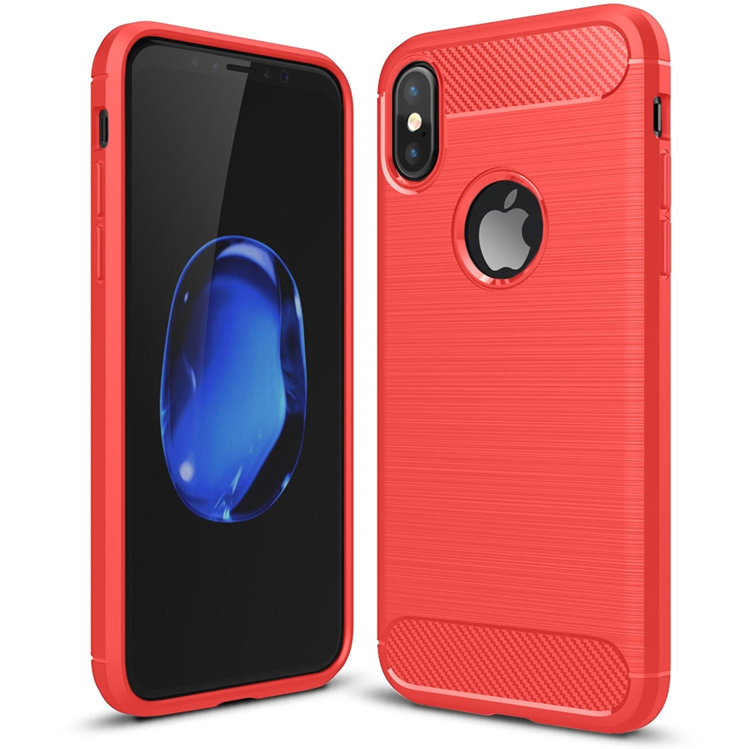 NALIA Handyhülle für Apple iPhone XS Max Hülle, Karbon Stylische Handyhülle Schwarz NALIA Protective Hülle