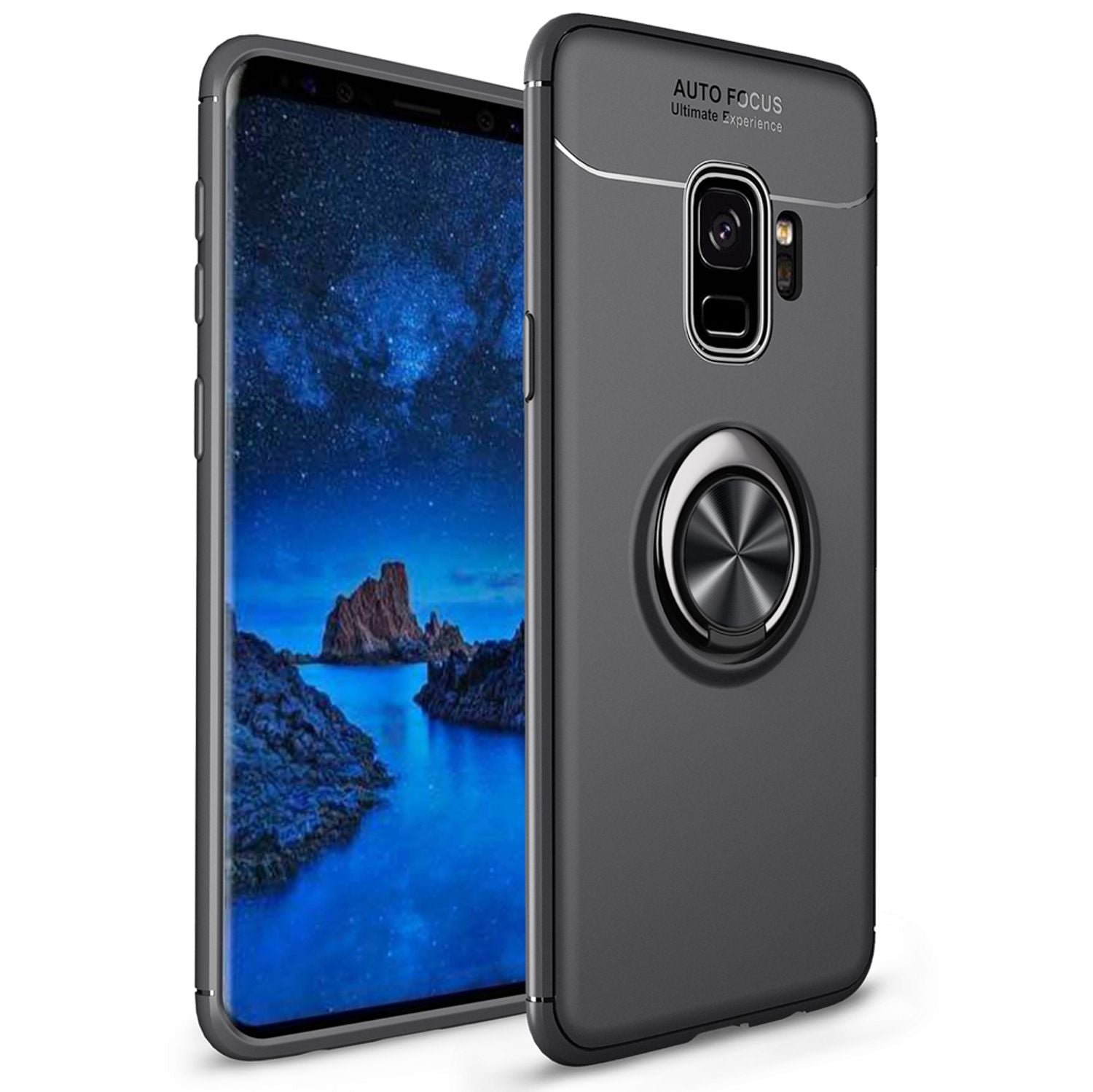 NALIA Ring Hülle für Samsung Galaxy S9, Schutz Cover Magnet Silikon Handy Case Default Title NALIA Protective Hülle