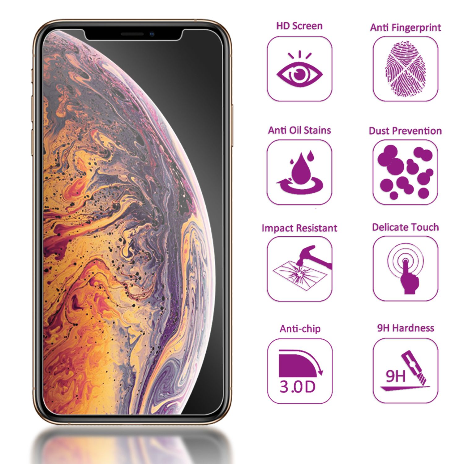 NALIA Sicht Schutzglas für iPhone 11 Pro / iPhone X XS, Anti Spy Glas Privacy Default Title NALIA