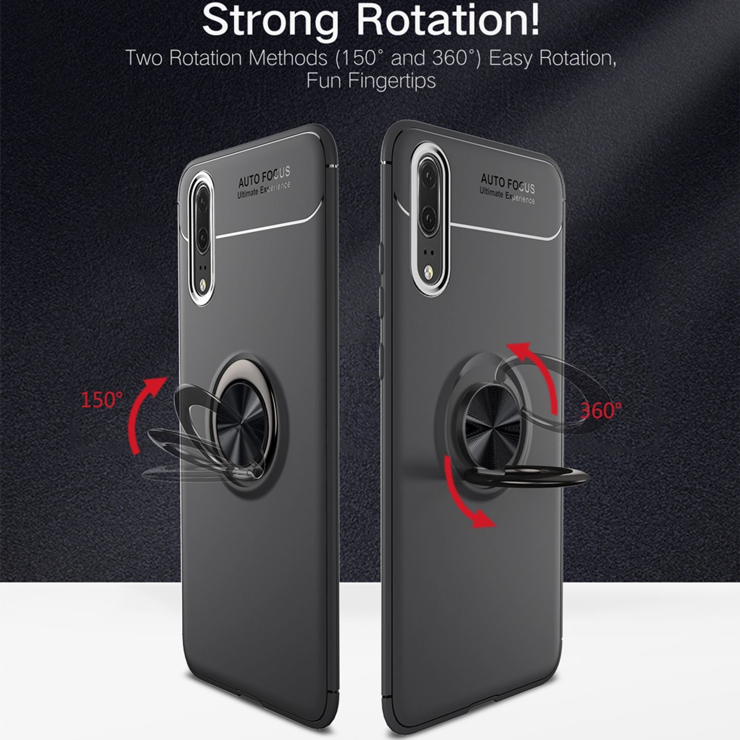 NALIA Ring Hülle für Huawei P20, Schutz Cover Magnetisch Silikon Handy Case Default Title NALIA Protective Hülle