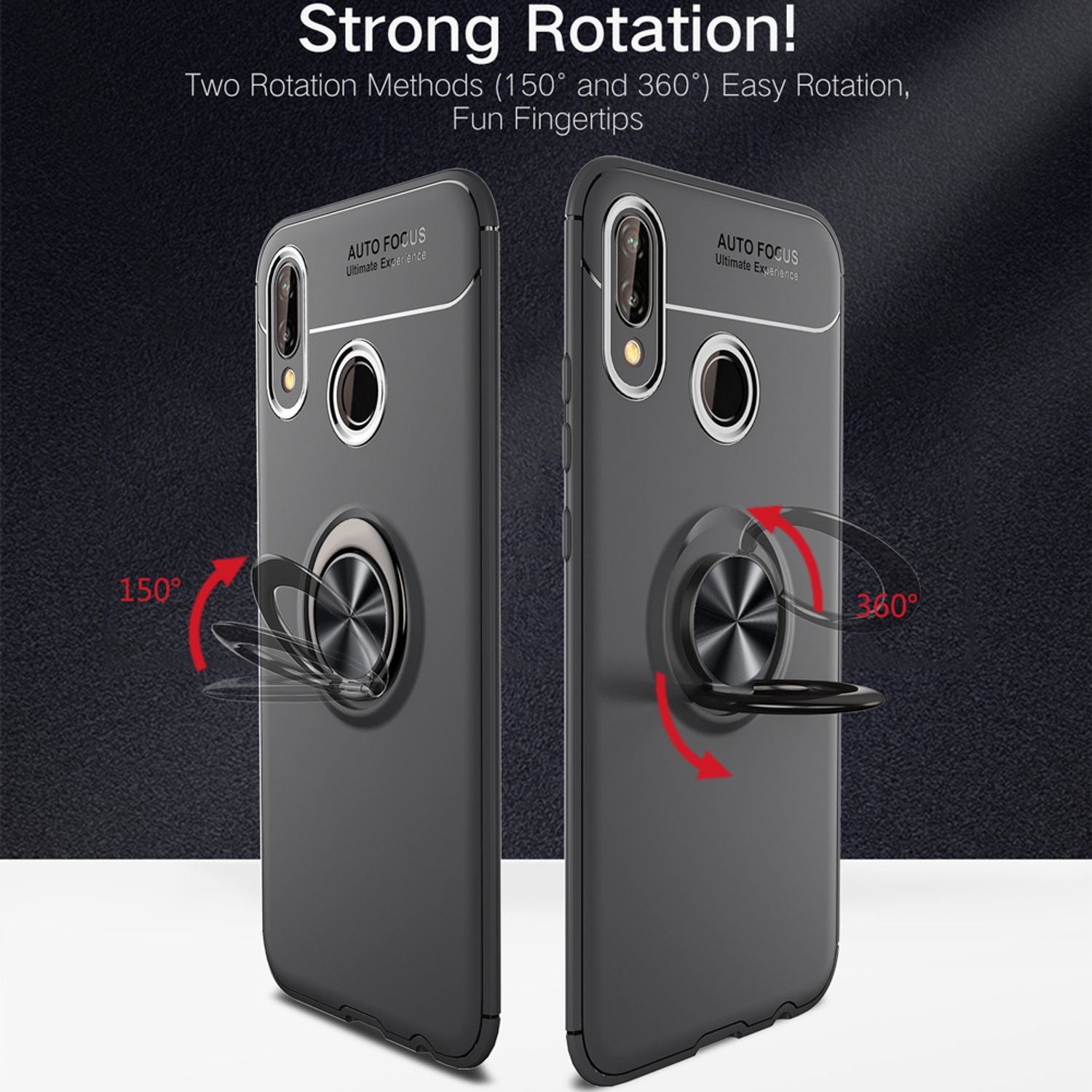 NALIA Ring Hülle für Huawei P20 Lite, Schutz Cover magnetisch Silikon Handy Case Default Title NALIA Protective Hülle
