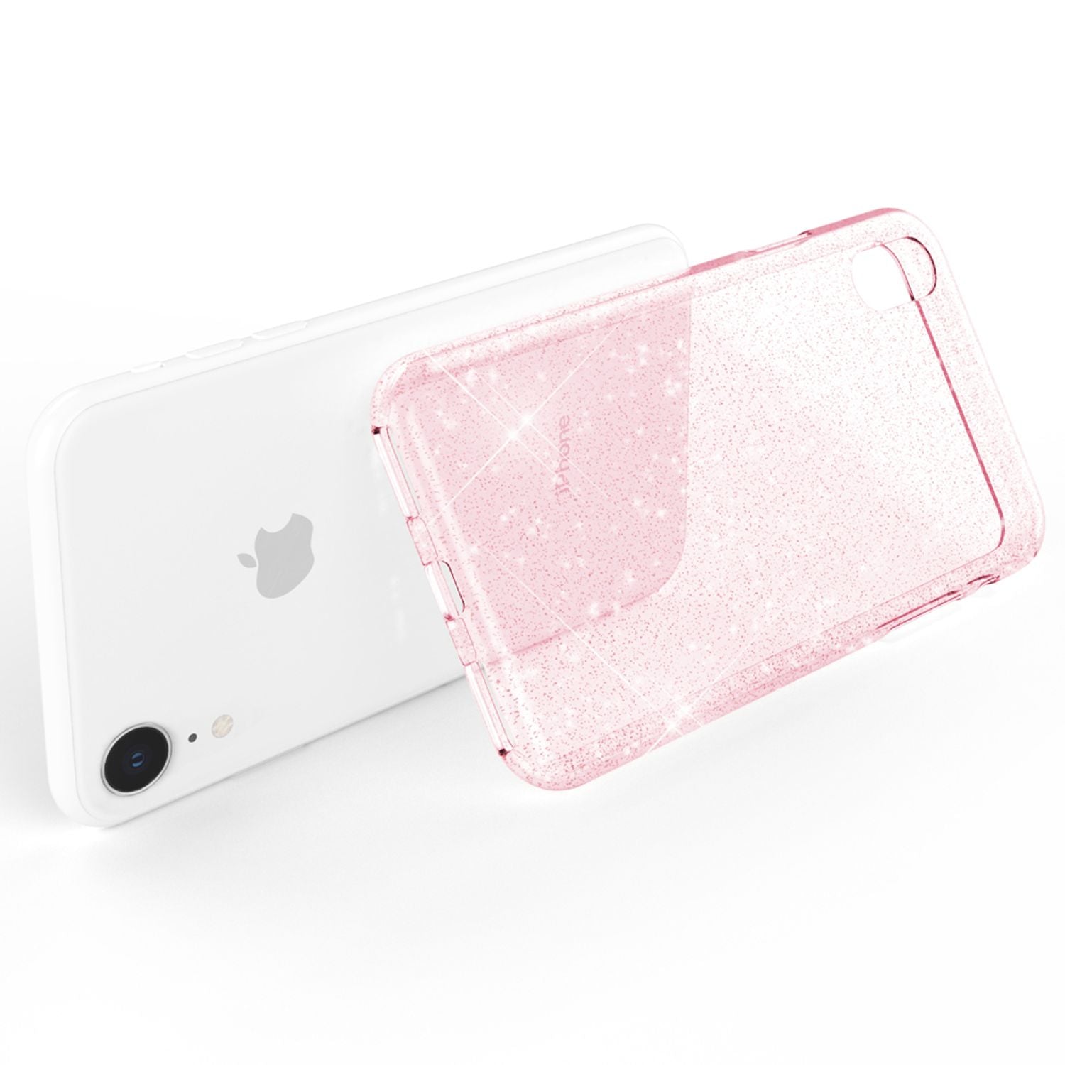 NALIA Handyhülle für iPhone XR, Glitzer Slim Silikon-Case Cover Etui Schutzhülle Transparent NALIA Transparente Hülle
