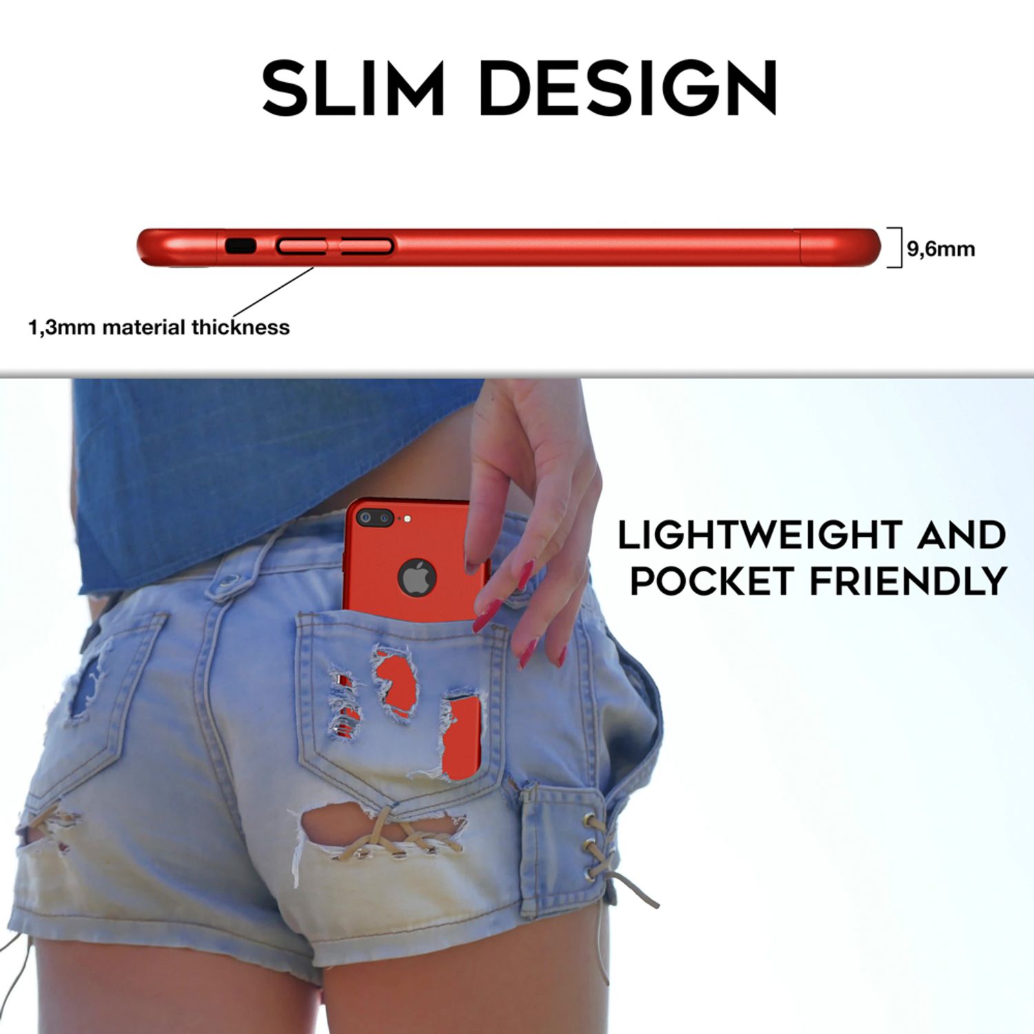 Apple iPhone 7 Plus Rundum Handy Hülle mit Displayschutz von NALIA, 360° Case Rose Gold NALIA