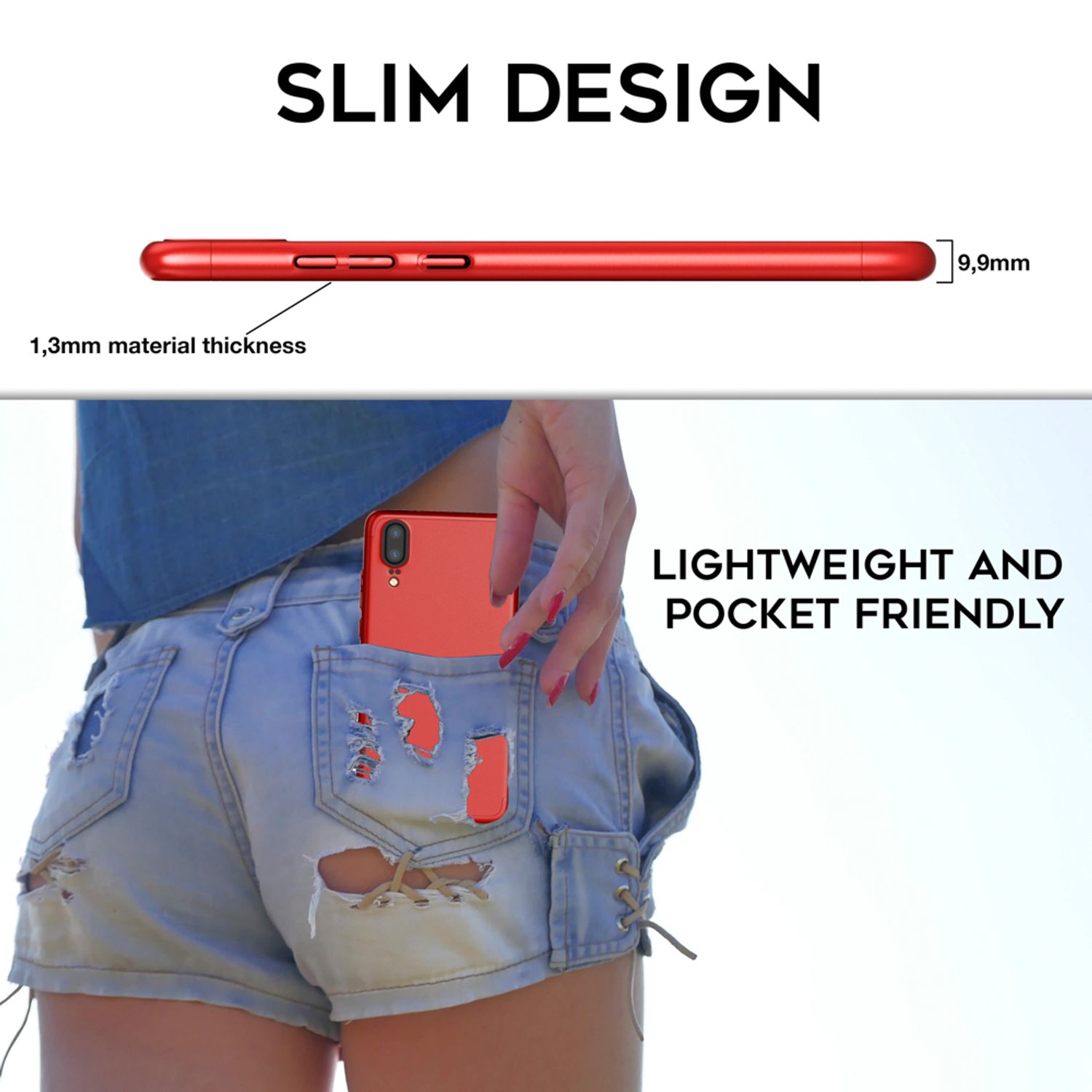 Huawei P20 Hülle 360 Grad Handyhülle mit Displayschutz von NALIA, 360° Cover Case NALIA