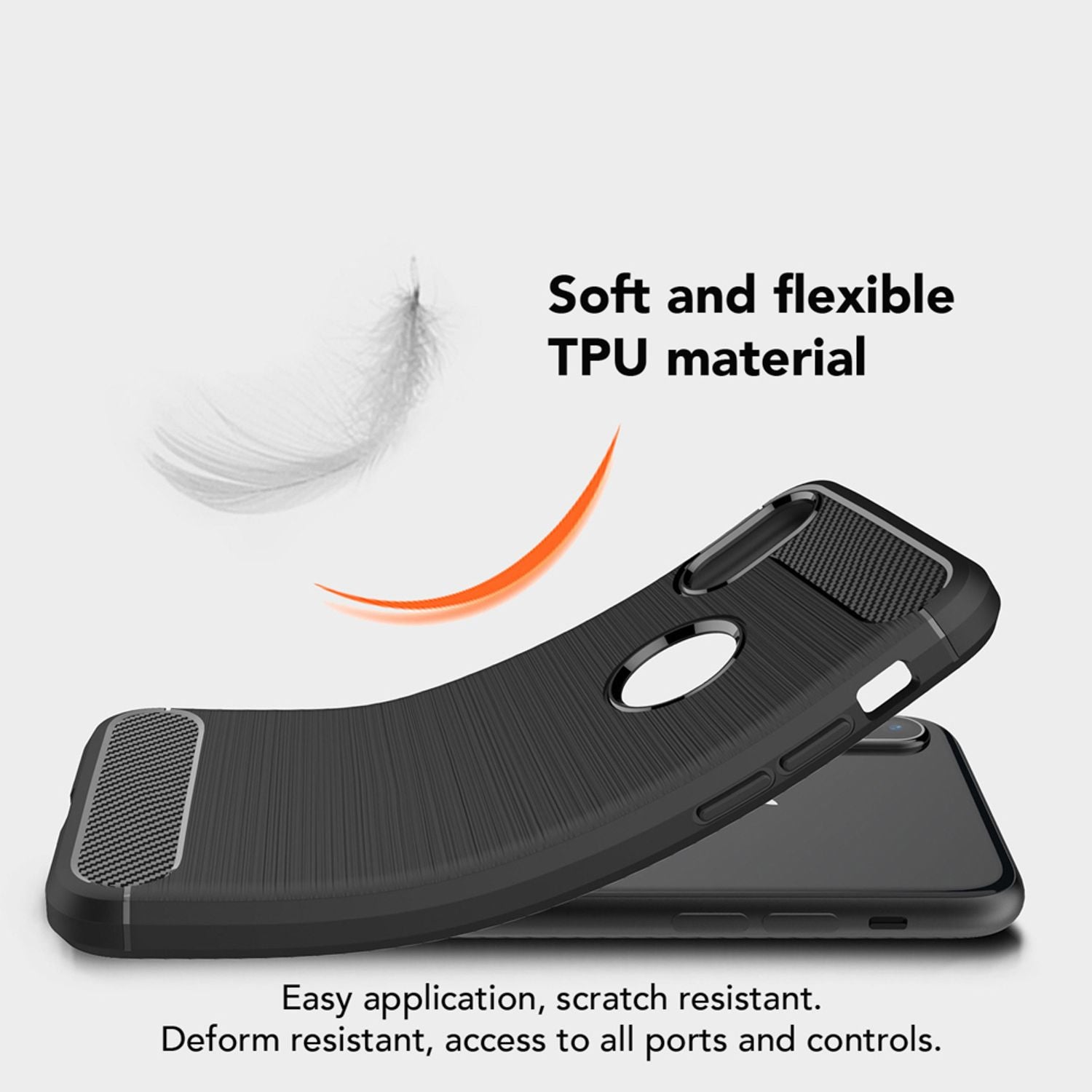 NALIA Handyhülle für Apple iPhone XS Max Hülle, Karbon Stylische Handyhülle Schwarz NALIA Protective Hülle