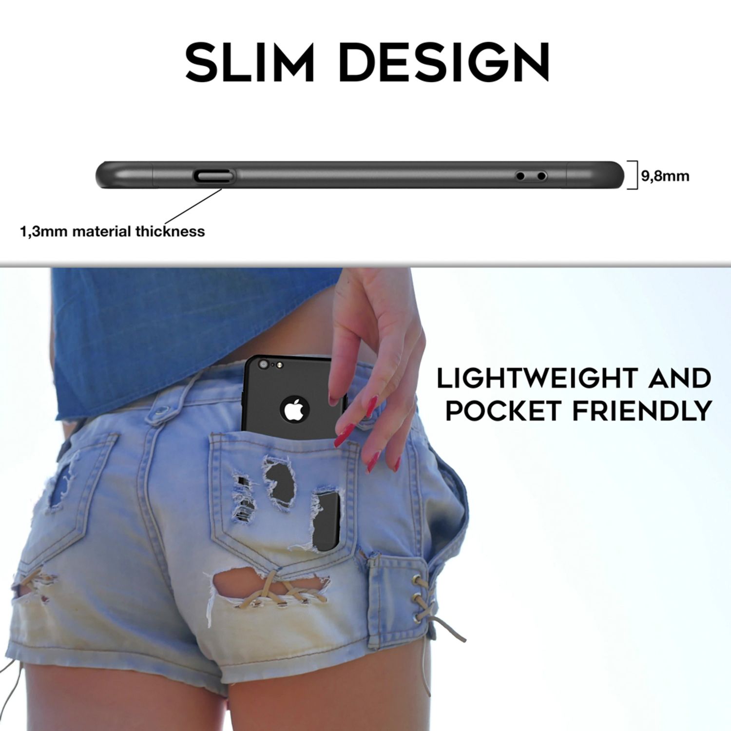 iPhone 6 Plus Hülle Rundum Handyhülle mit Displayschutz von NALIA, 360° Case Rose Gold NALIA