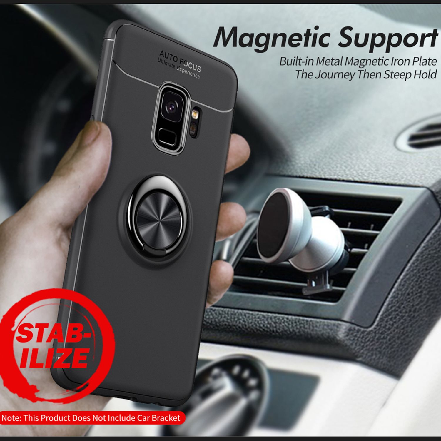 NALIA Ring Hülle für Samsung Galaxy S9, Schutz Cover Magnet Silikon Handy Case Default Title NALIA Protective Hülle