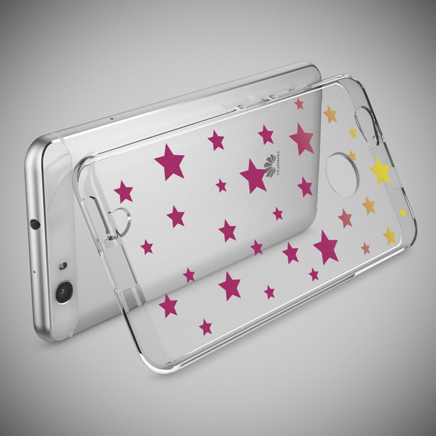 Huawei Nova Handy Hülle von NALIA, Silikon Motiv Case Cover Muster TPU Schutz Stars NALIA