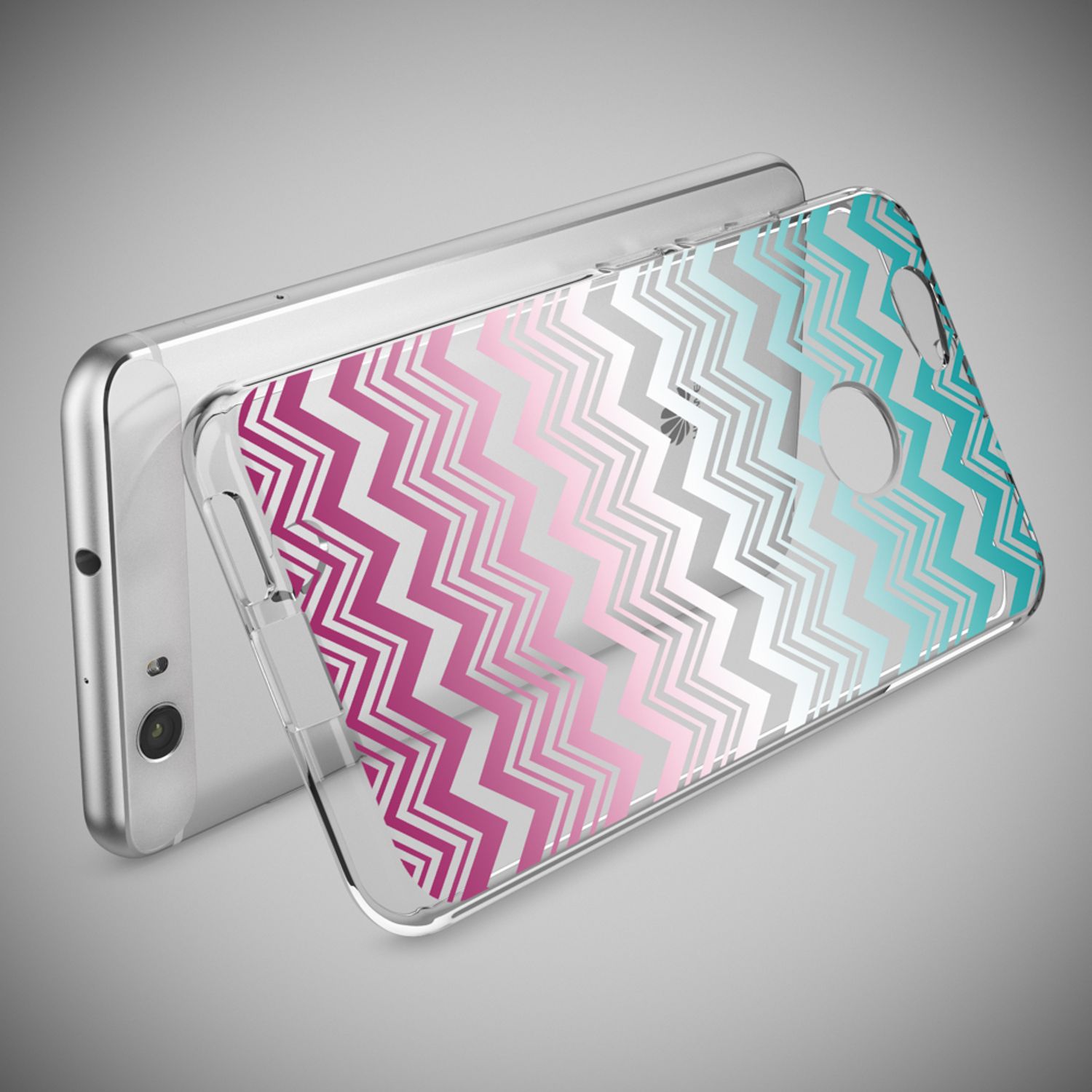 Huawei Nova Handy Hülle von NALIA, Silikon Motiv Case Cover Muster TPU Schutz Colorful Lines NALIA