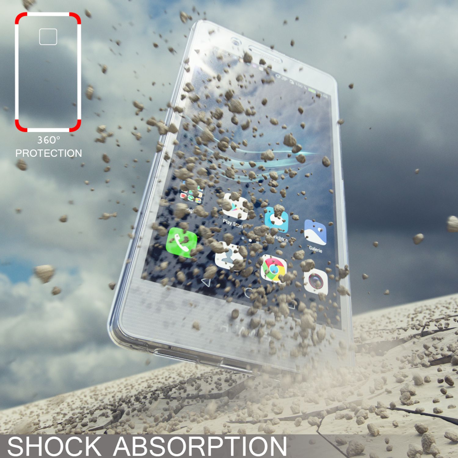 Huawei P9 Lite 2016 Hülle 360° Handyhülle von NALIA, Silikon Full Cover Schutz Default Title NALIA