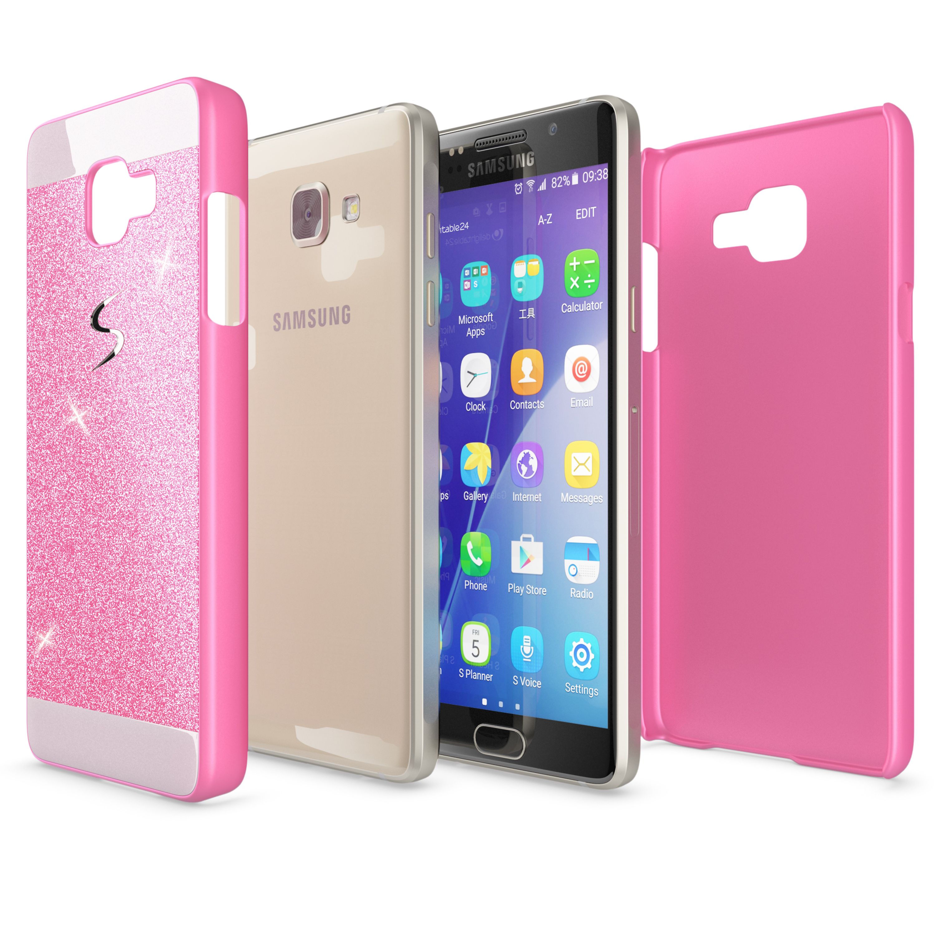 Samsung Galaxy A5 2017 Glitzer Handy Hülle von NALIA, Hard Case Cover Bumper NALIA