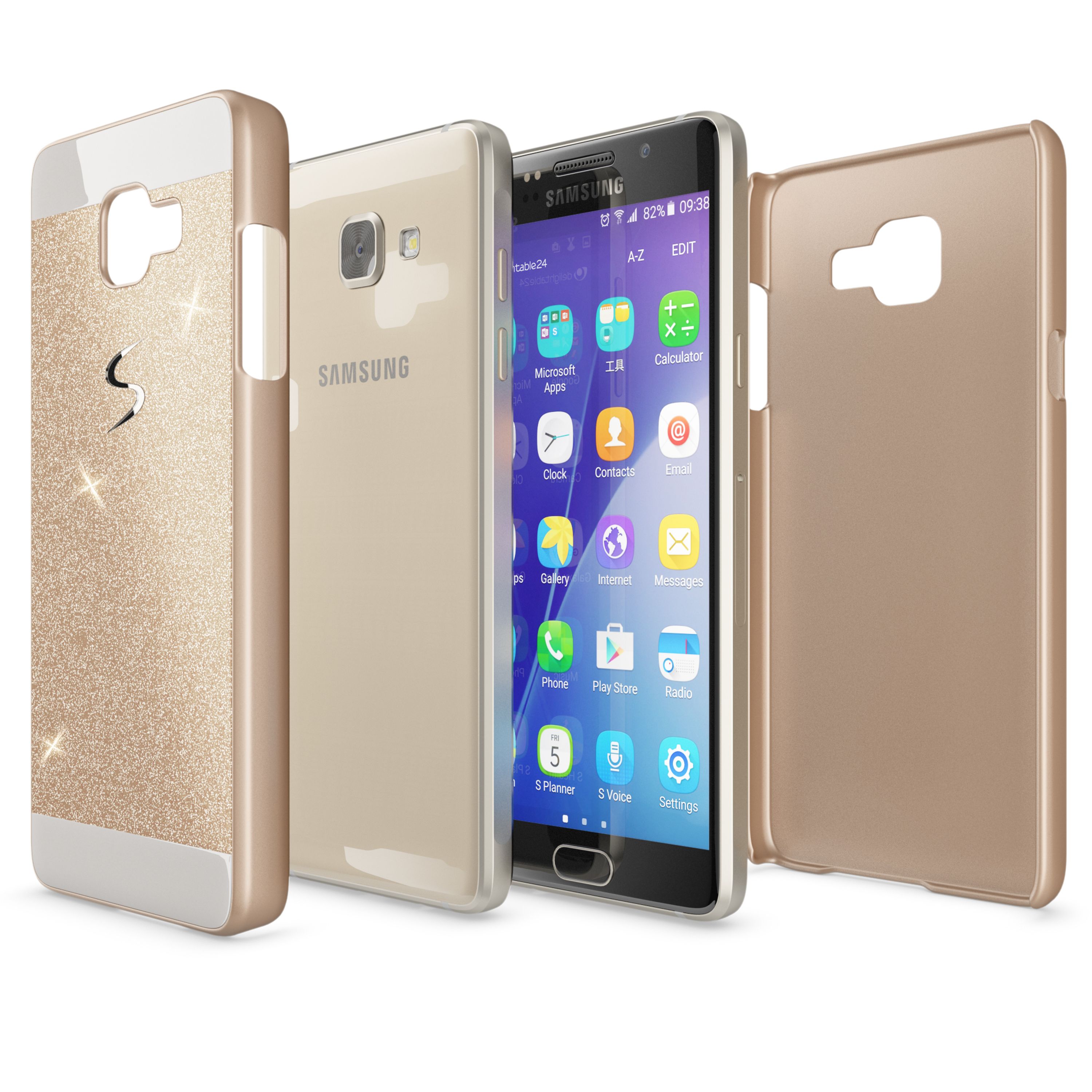 Samsung Galaxy A5 2017 Glitzer Handy Hülle von NALIA, Hard Case Cover Bumper NALIA