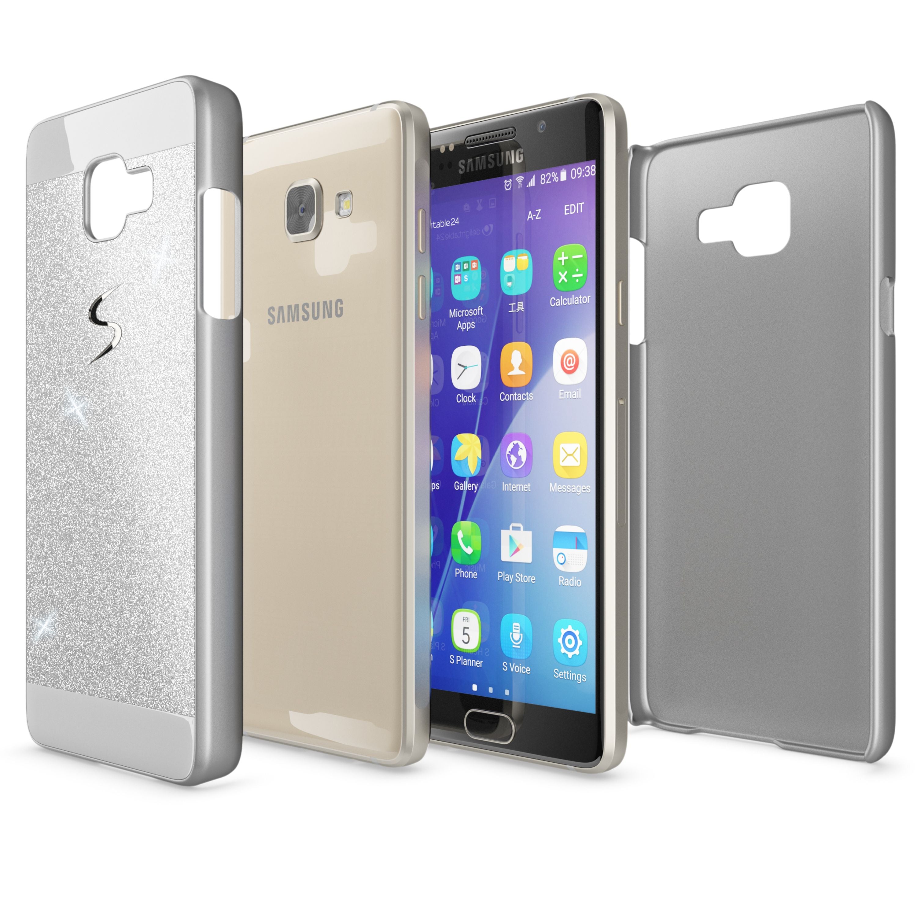Samsung Galaxy A5 2017 Glitzer Handy Hülle von NALIA, Hard Case Cover Bumper NALIA