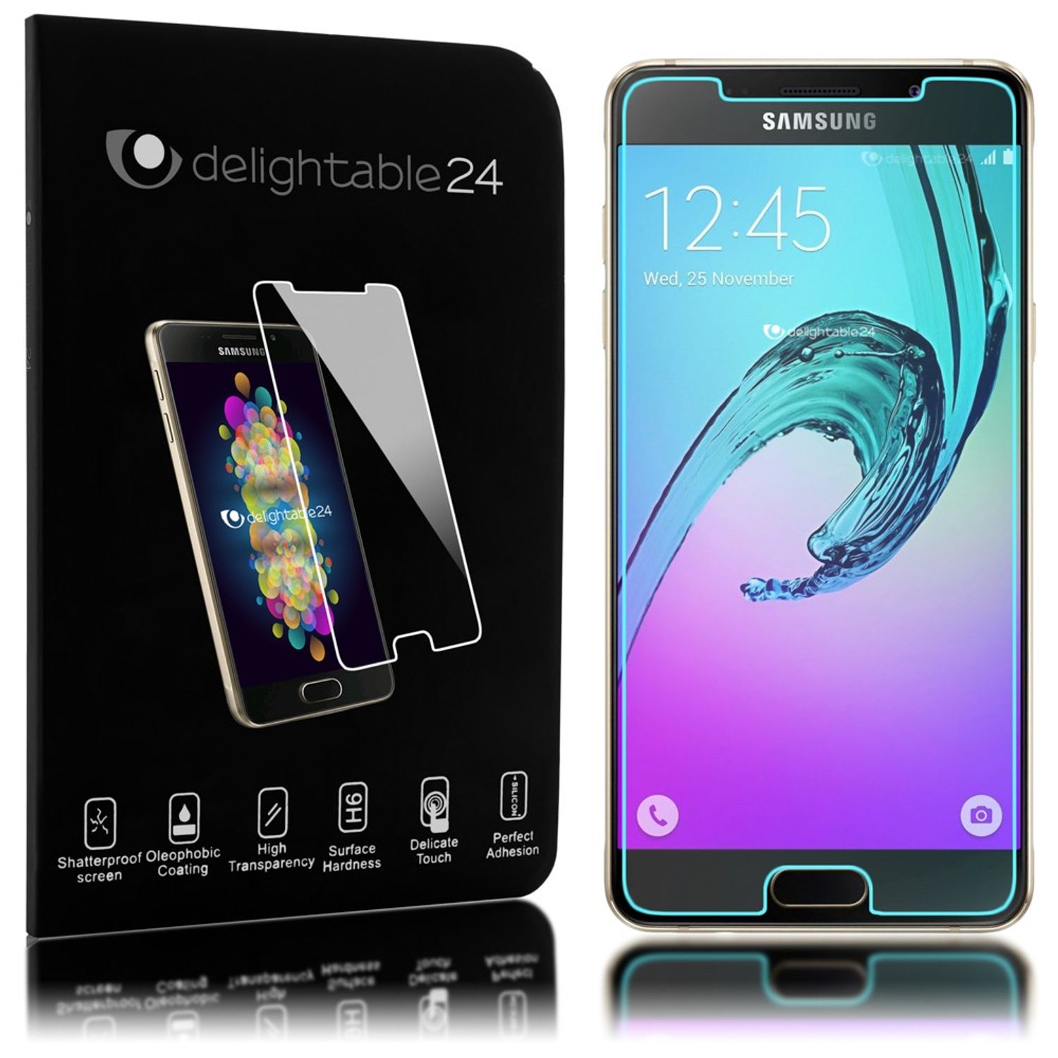 NALIA Schutzglas für Samsung Galaxy A3 2016, 9H Glasfolie Displayschutz LCD Film NALIA