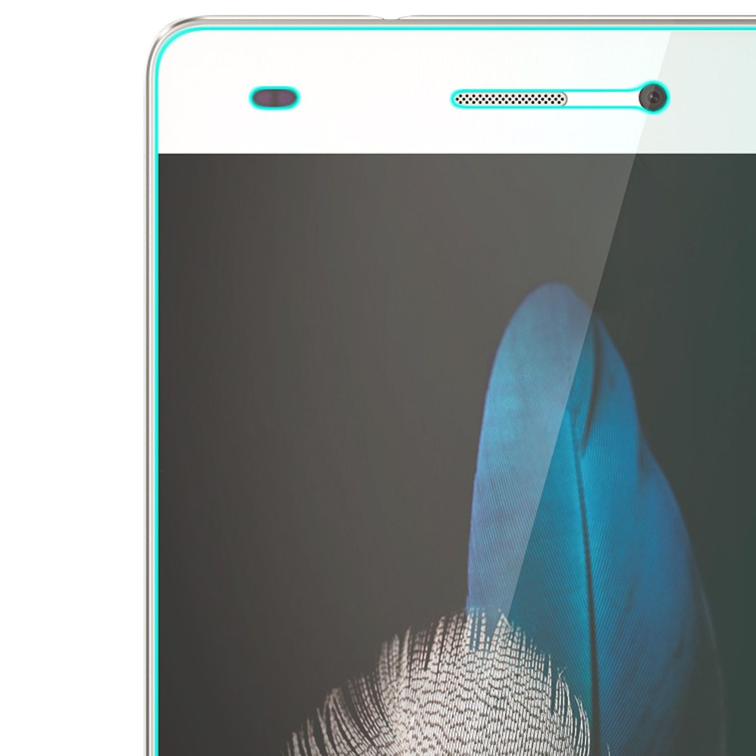 NALIA Schutzglas für Huawei P8 Lite, 9H Full Cover Displayschutz Tempered Glass NALIA