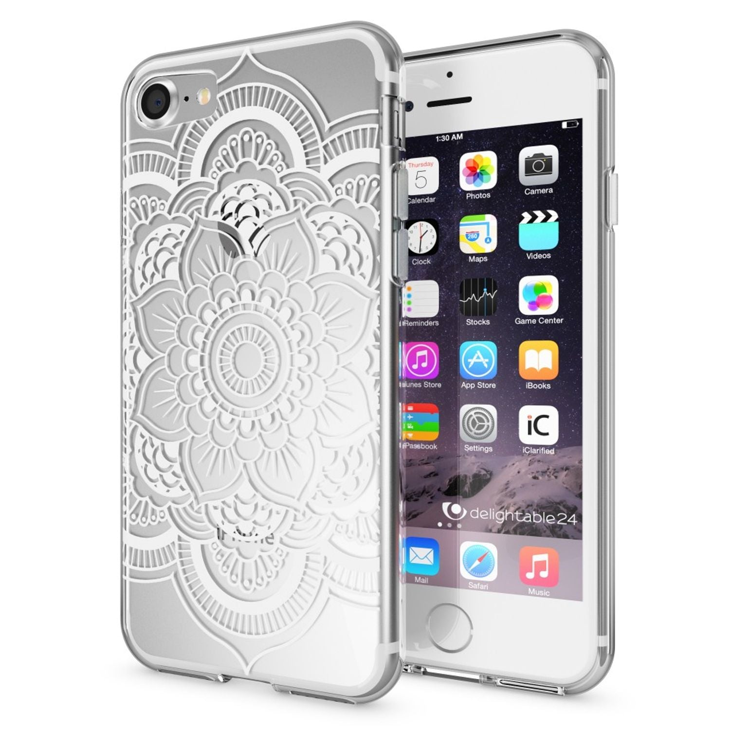 iPhone 7 Hülle Handyhülle von NALIA, Motiv Case Cover Bumper Transparent Klar