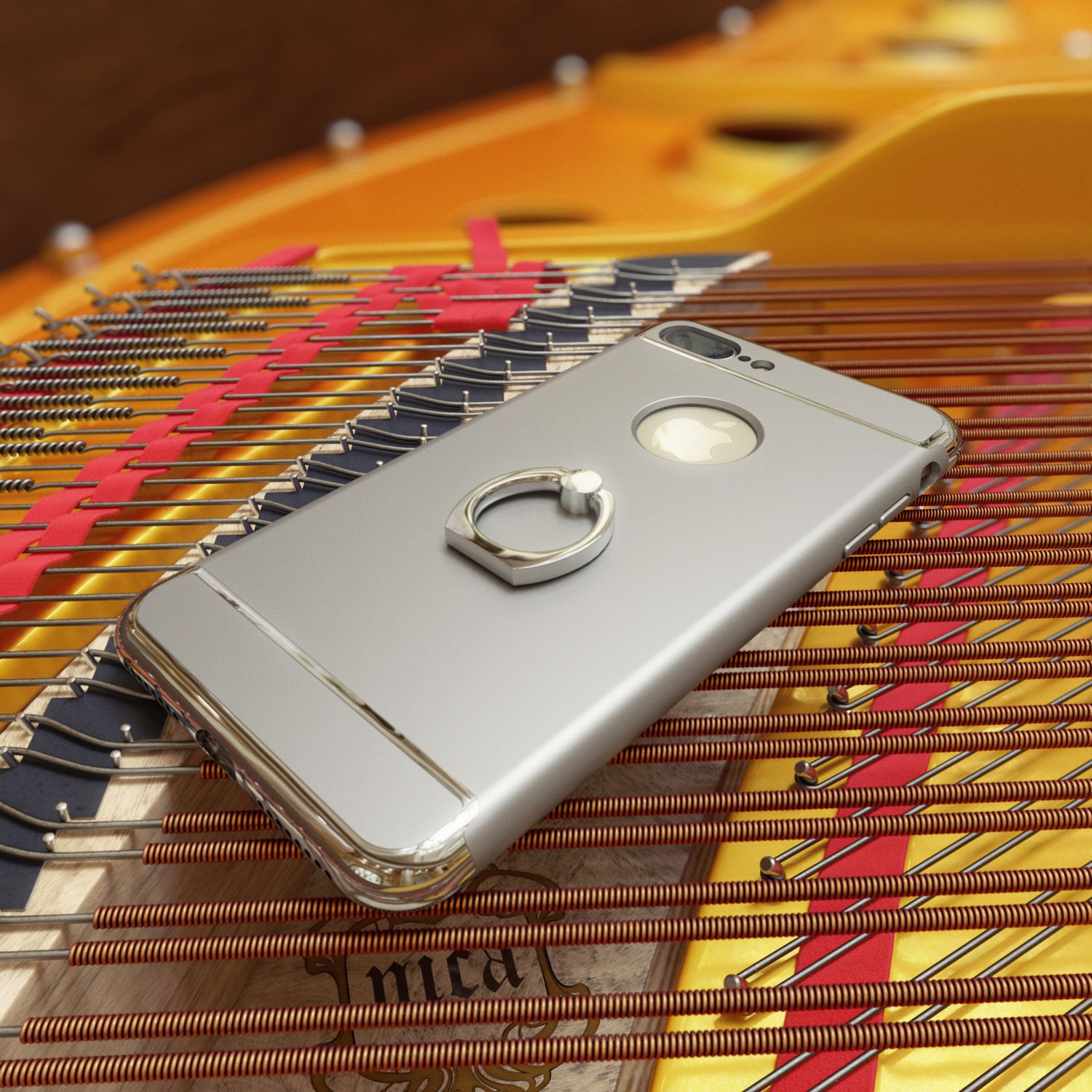 Apple iPhone 7 Ring Hülle von NALIA, Cover Case Schutz Matt Bumper Handy Schutz NALIA