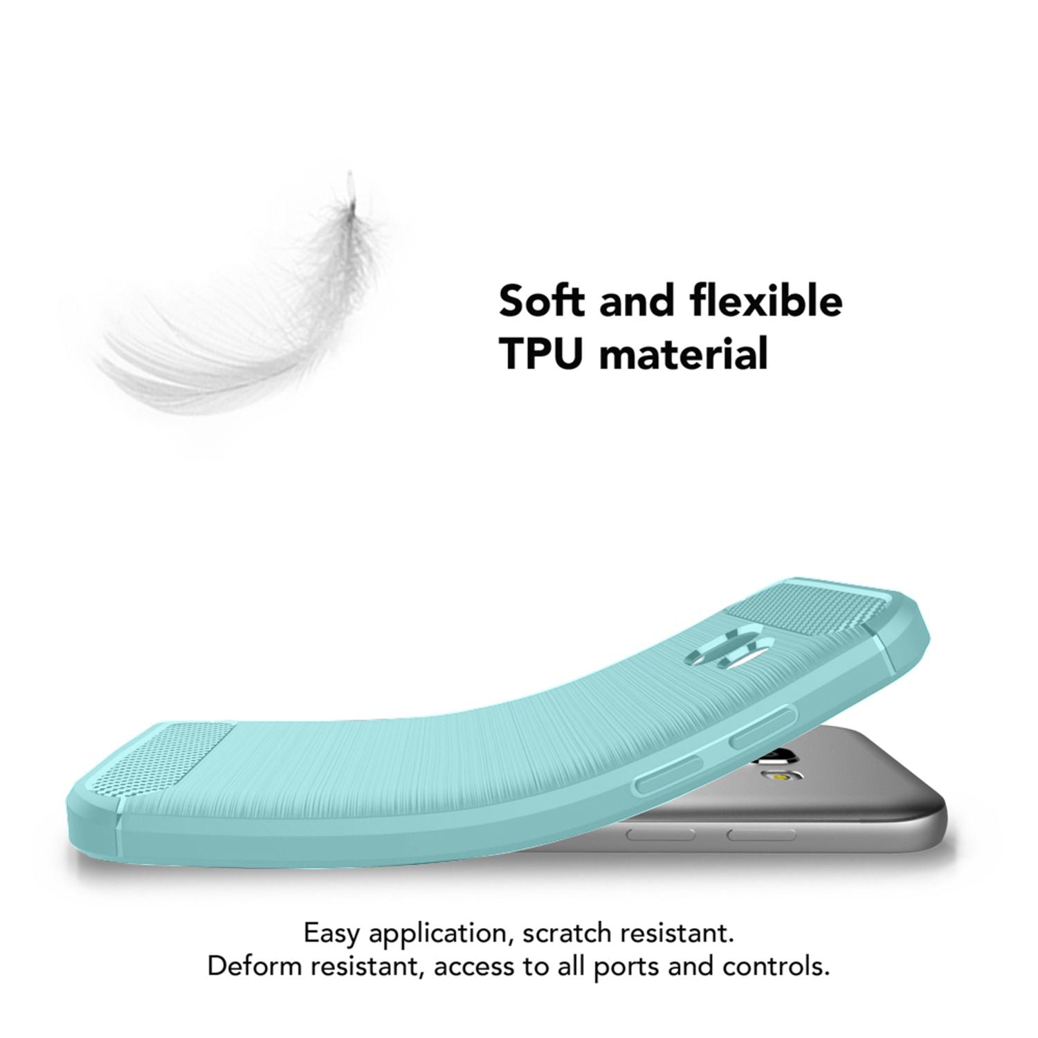 Samsung Galaxy A5 2017 Handy Hülle von NALIA, Silikon Case TPU Cover Gummi Schutz Schwarz NALIA Protective Hülle