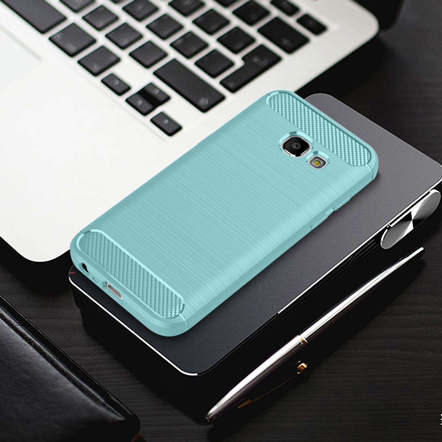 Samsung Galaxy A5 2017 Handy Hülle von NALIA, Silikon Case TPU Cover Gummi Schutz Schwarz NALIA Protective Hülle