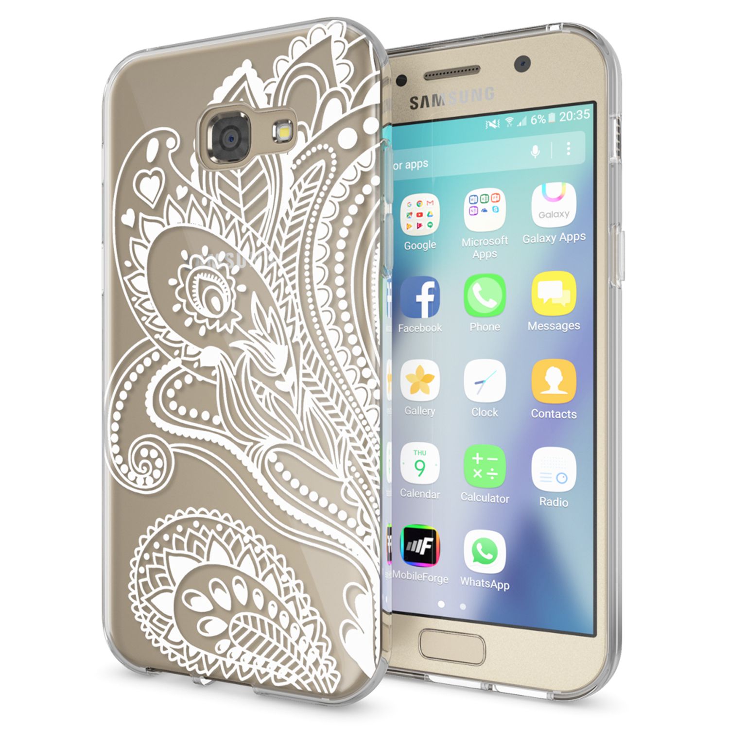 Samsung Galaxy A5 2017 Hülle Handyhülle von NALIA, Slim Silikon Motiv Case Cover Artificial Flowers NALIA
