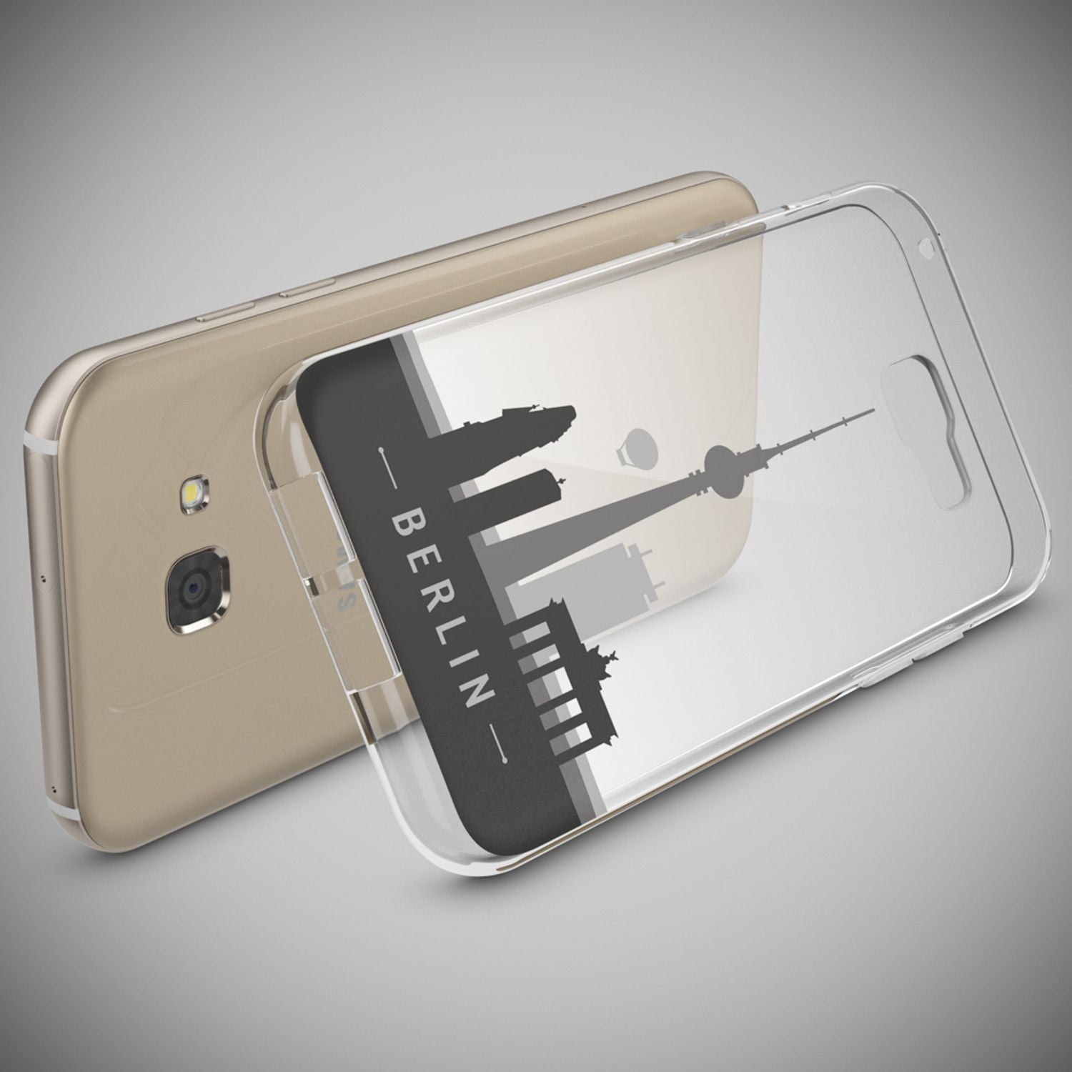 Samsung Galaxy A5 2017 Hülle Handyhülle von NALIA, Slim Silikon Motiv Case Cover Berlin Skyline NALIA