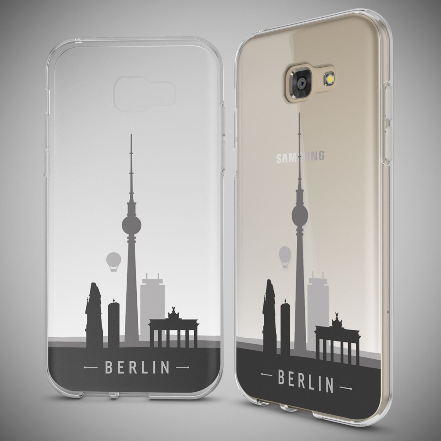 Samsung Galaxy A5 2017 Hülle Handyhülle von NALIA, Slim Silikon Motiv Case Cover Berlin Skyline NALIA