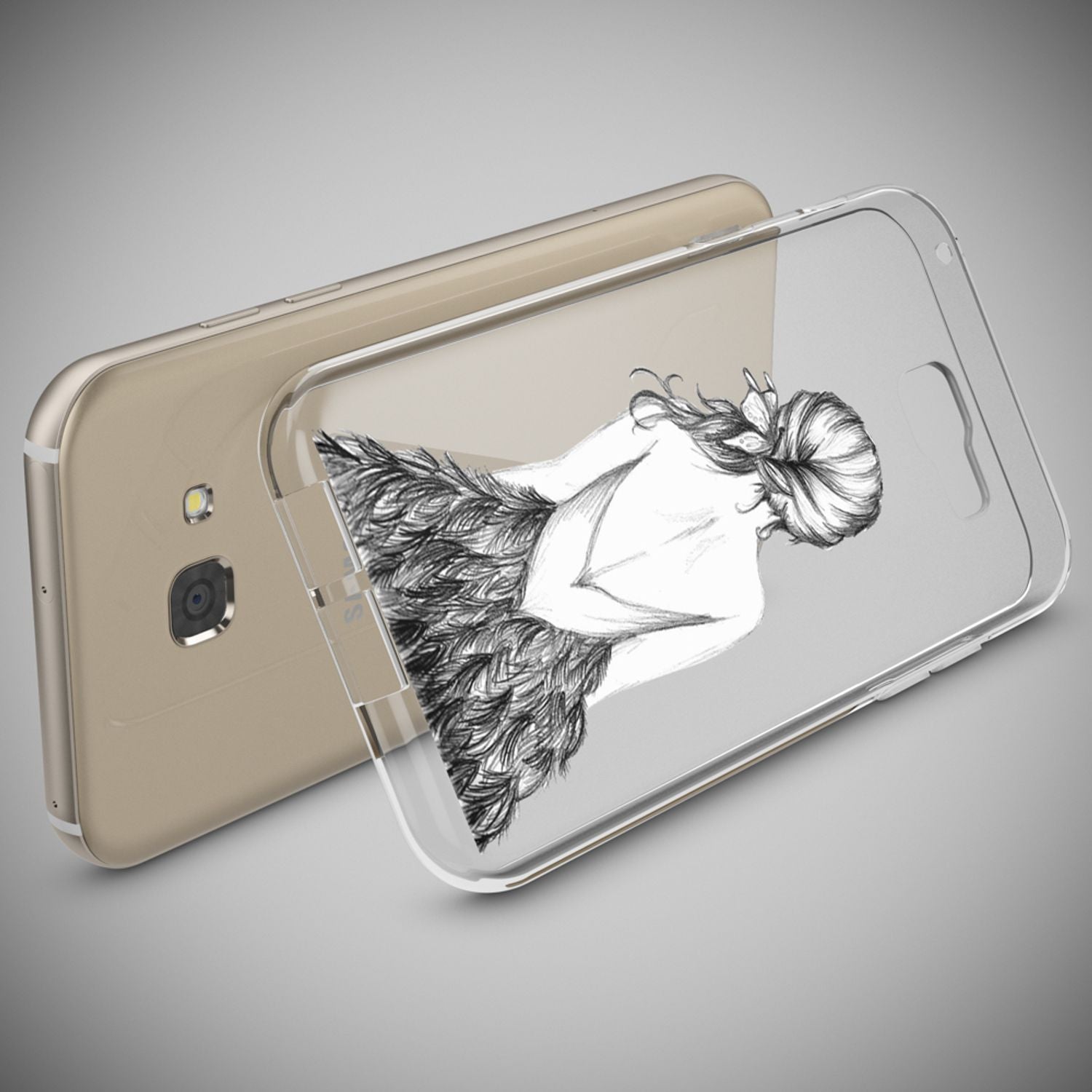 Samsung Galaxy A5 2017 Hülle Handyhülle von NALIA, Slim Silikon Motiv Case Cover Bird Princess NALIA