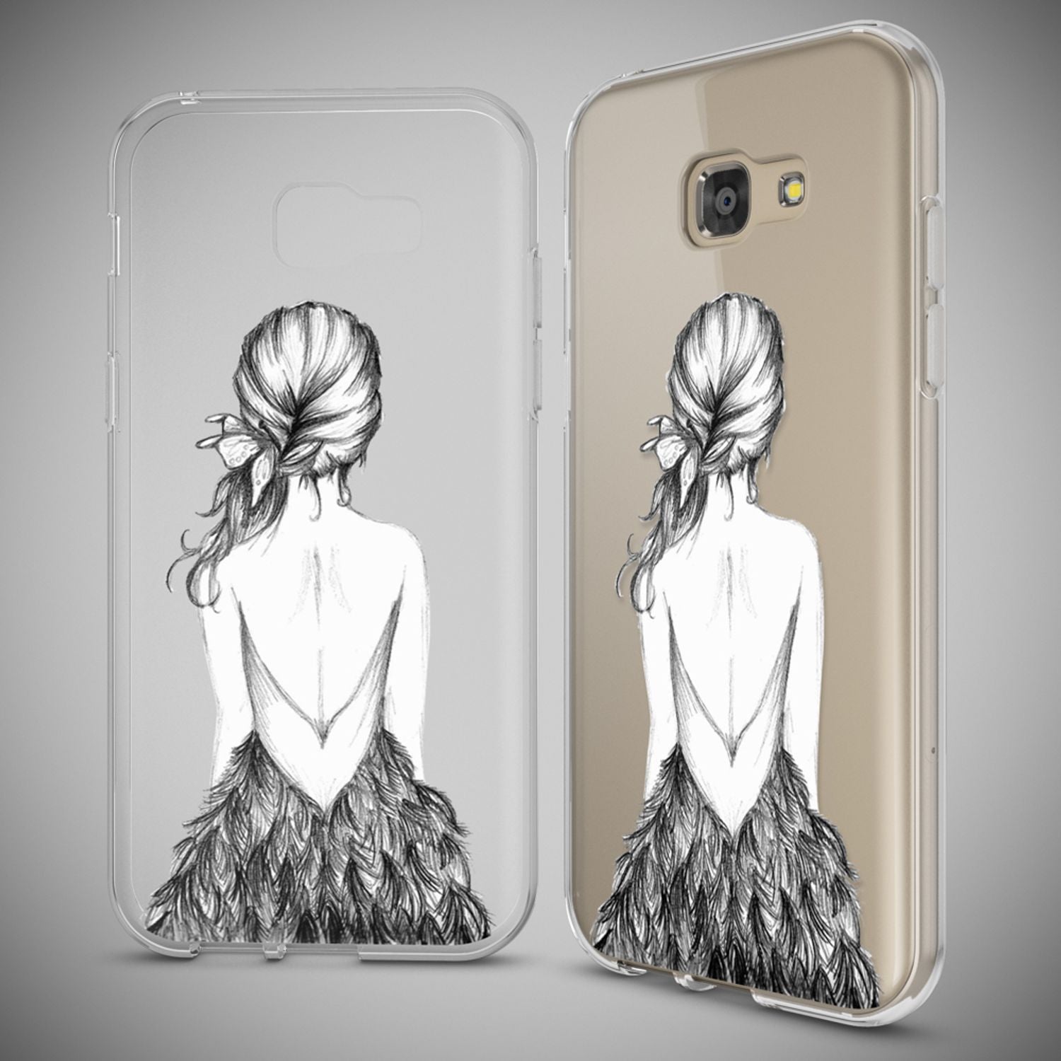 Samsung Galaxy A5 2017 Hülle Handyhülle von NALIA, Slim Silikon Motiv Case Cover Bird Princess NALIA