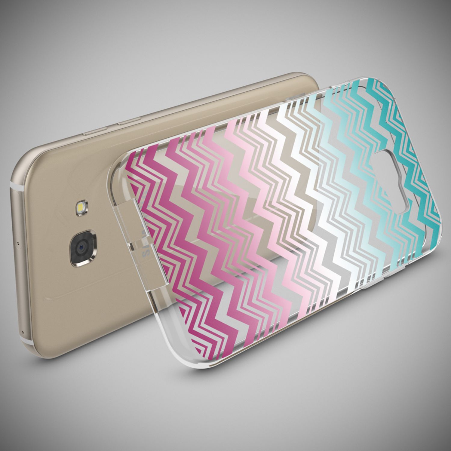 Samsung Galaxy A5 2017 Hülle Handyhülle von NALIA, Slim Silikon Motiv Case Cover Colorful Lines NALIA