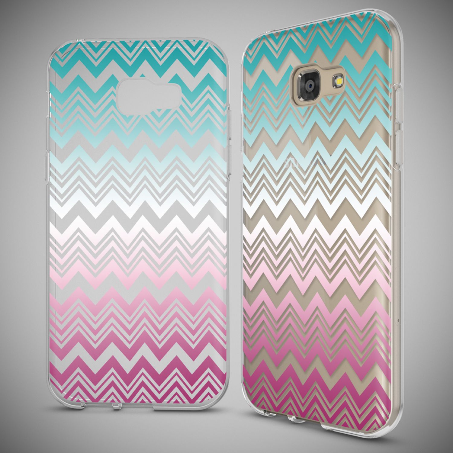 Samsung Galaxy A5 2017 Hülle Handyhülle von NALIA, Slim Silikon Motiv Case Cover Colorful Lines NALIA