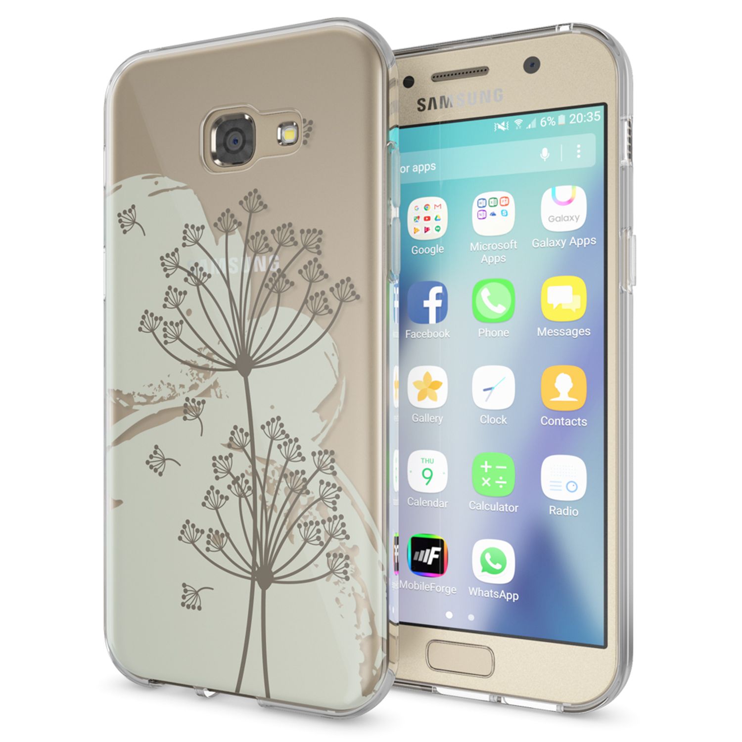 Samsung Galaxy A5 2017 Hülle Handyhülle von NALIA, Slim Silikon Motiv Case Cover Dandelion Bubbles NALIA