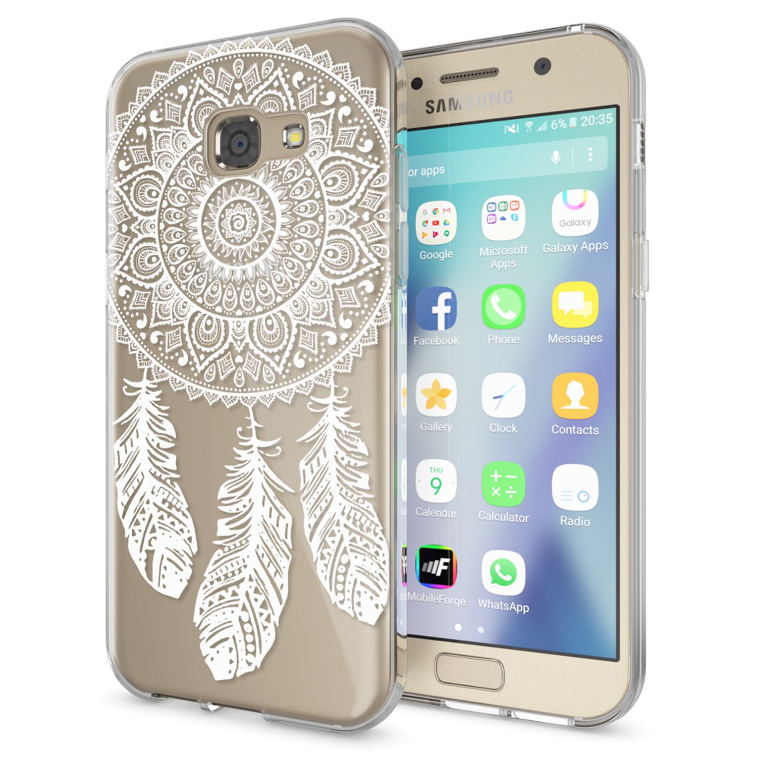 Samsung Galaxy A5 2017 Hülle Handyhülle von NALIA, Slim Silikon Motiv Case Cover Dreamcatcher NALIA