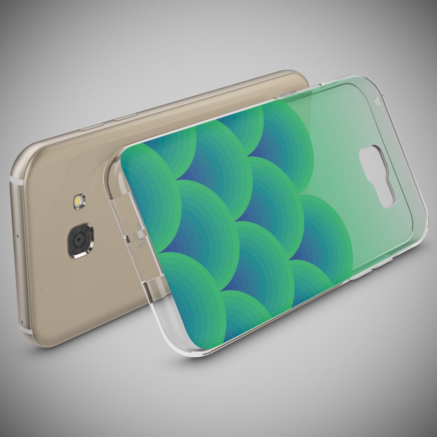 Samsung Galaxy A5 2017 Hülle Handyhülle von NALIA, Slim Silikon Motiv Case Cover Green Forest NALIA