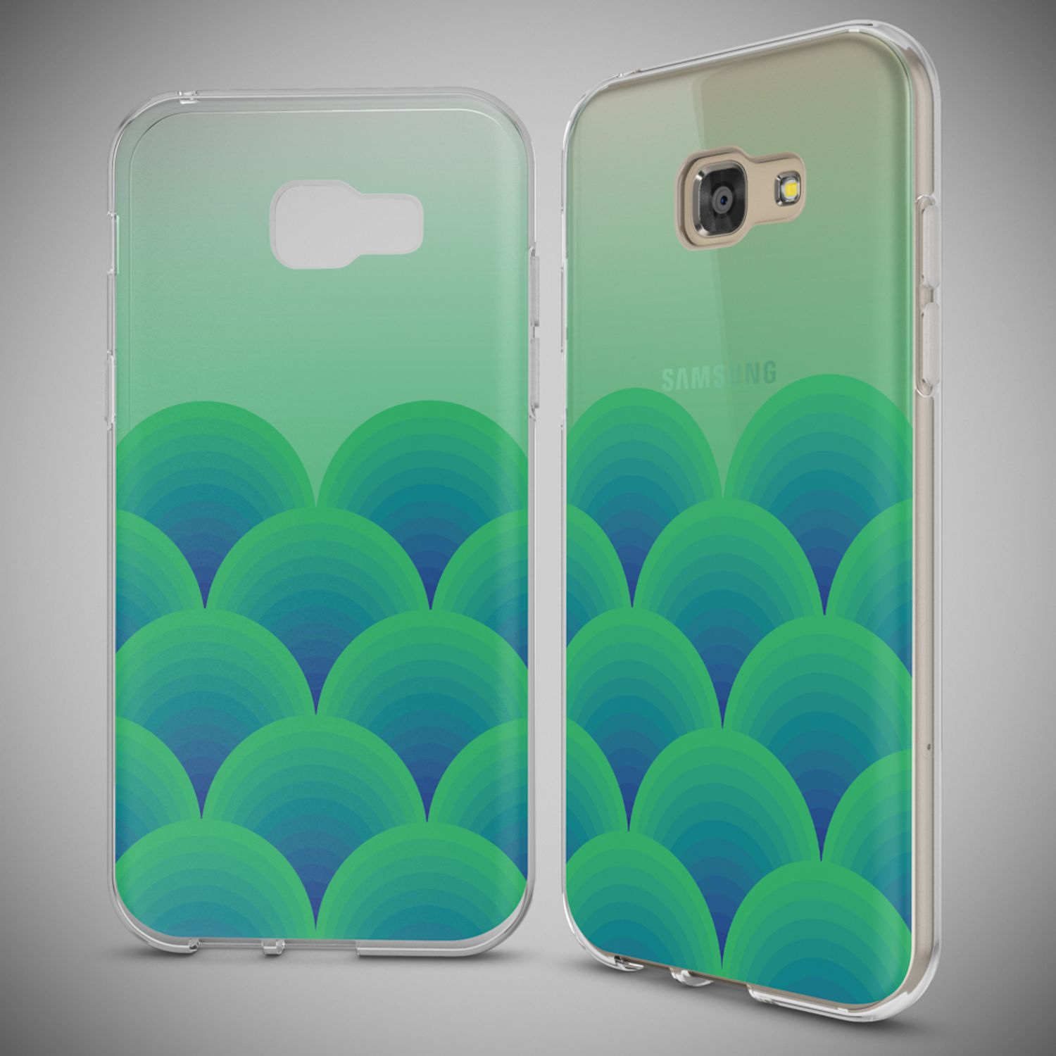 Samsung Galaxy A5 2017 Hülle Handyhülle von NALIA, Slim Silikon Motiv Case Cover Green Forest NALIA