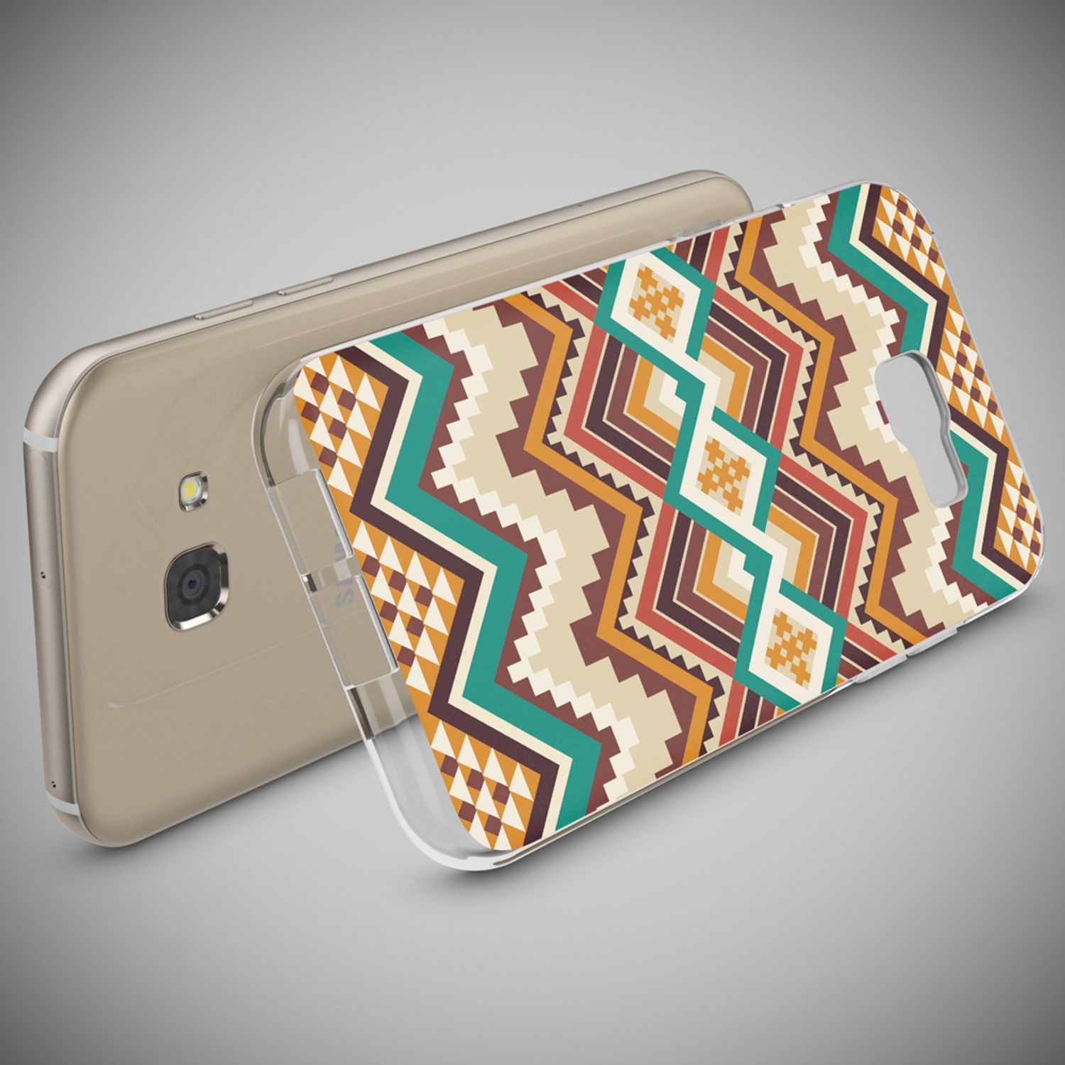 Samsung Galaxy A5 2017 Hülle Handyhülle von NALIA, Slim Silikon Motiv Case Cover Indian Pattern NALIA