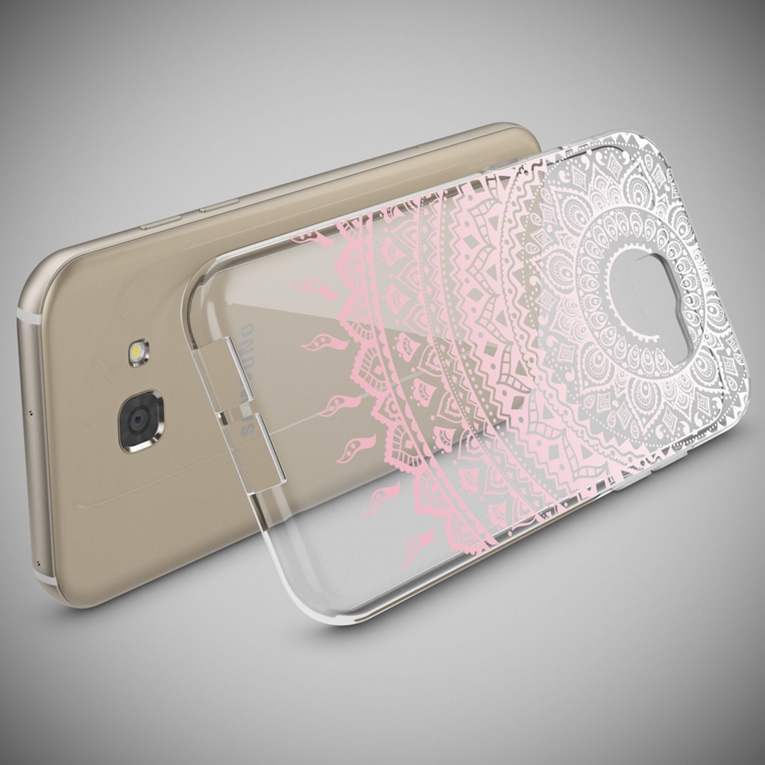 Samsung Galaxy A5 2017 Hülle Handyhülle von NALIA, Slim Silikon Motiv Case Cover Mandala Pink NALIA