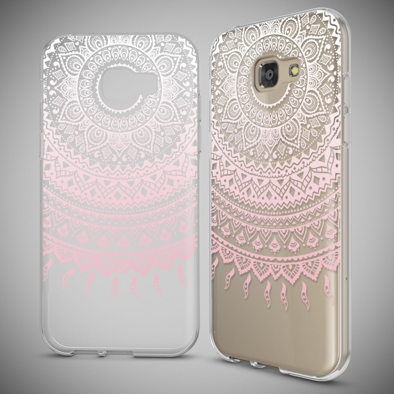 Samsung Galaxy A5 2017 Hülle Handyhülle von NALIA, Slim Silikon Motiv Case Cover Mandala Pink NALIA