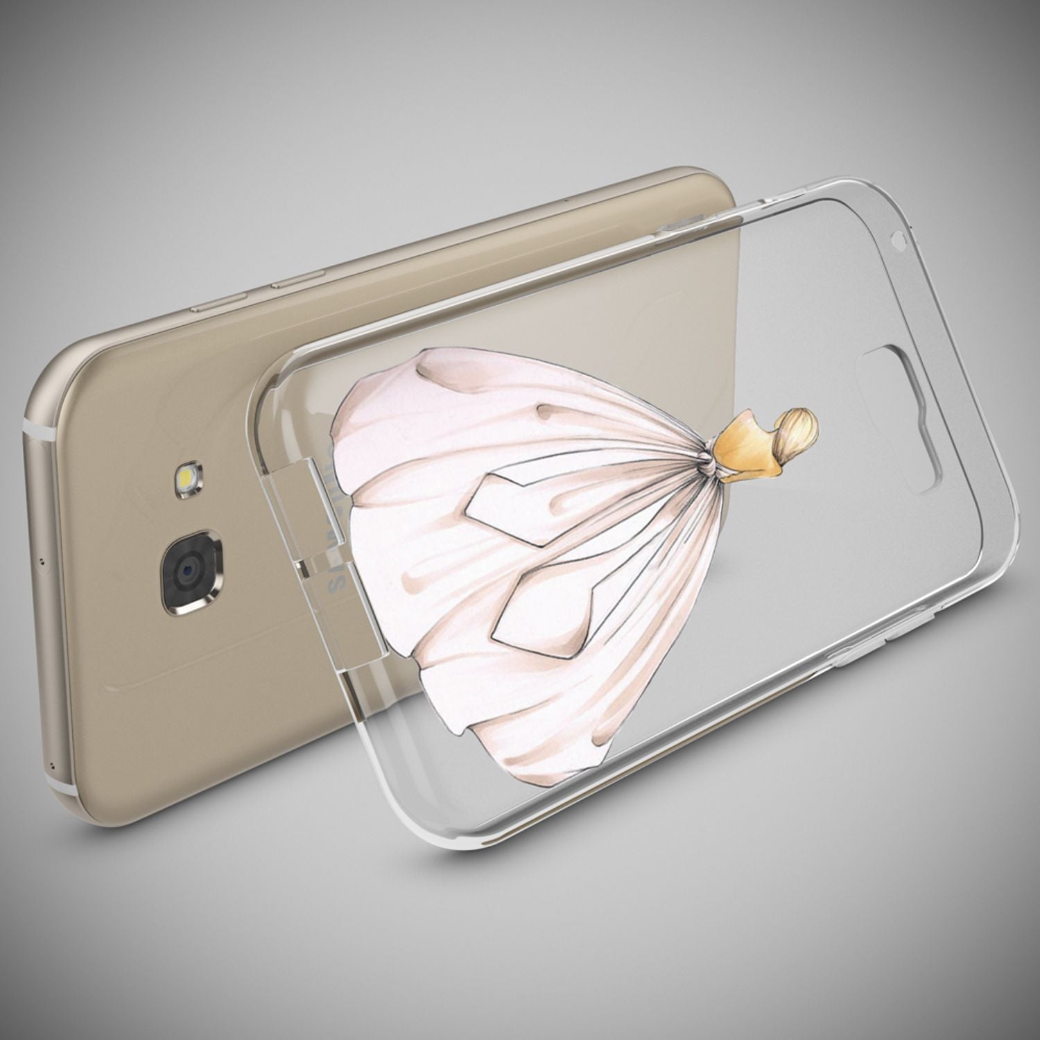 Samsung Galaxy A5 2017 Hülle Handyhülle von NALIA, Slim Silikon Motiv Case Cover Princess Pink NALIA