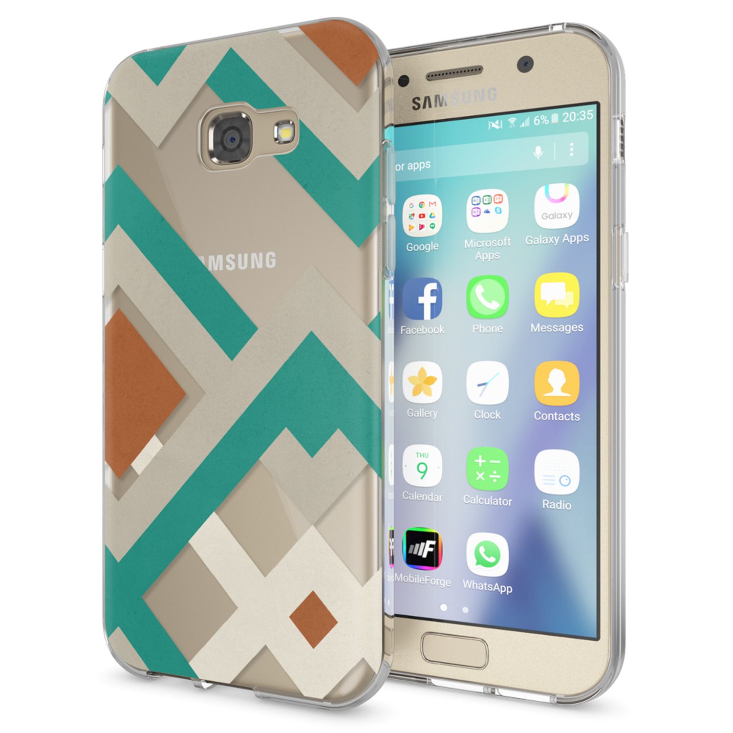 Samsung Galaxy A5 2017 Hülle Handyhülle von NALIA, Slim Silikon Motiv Case Cover Retro Lines NALIA