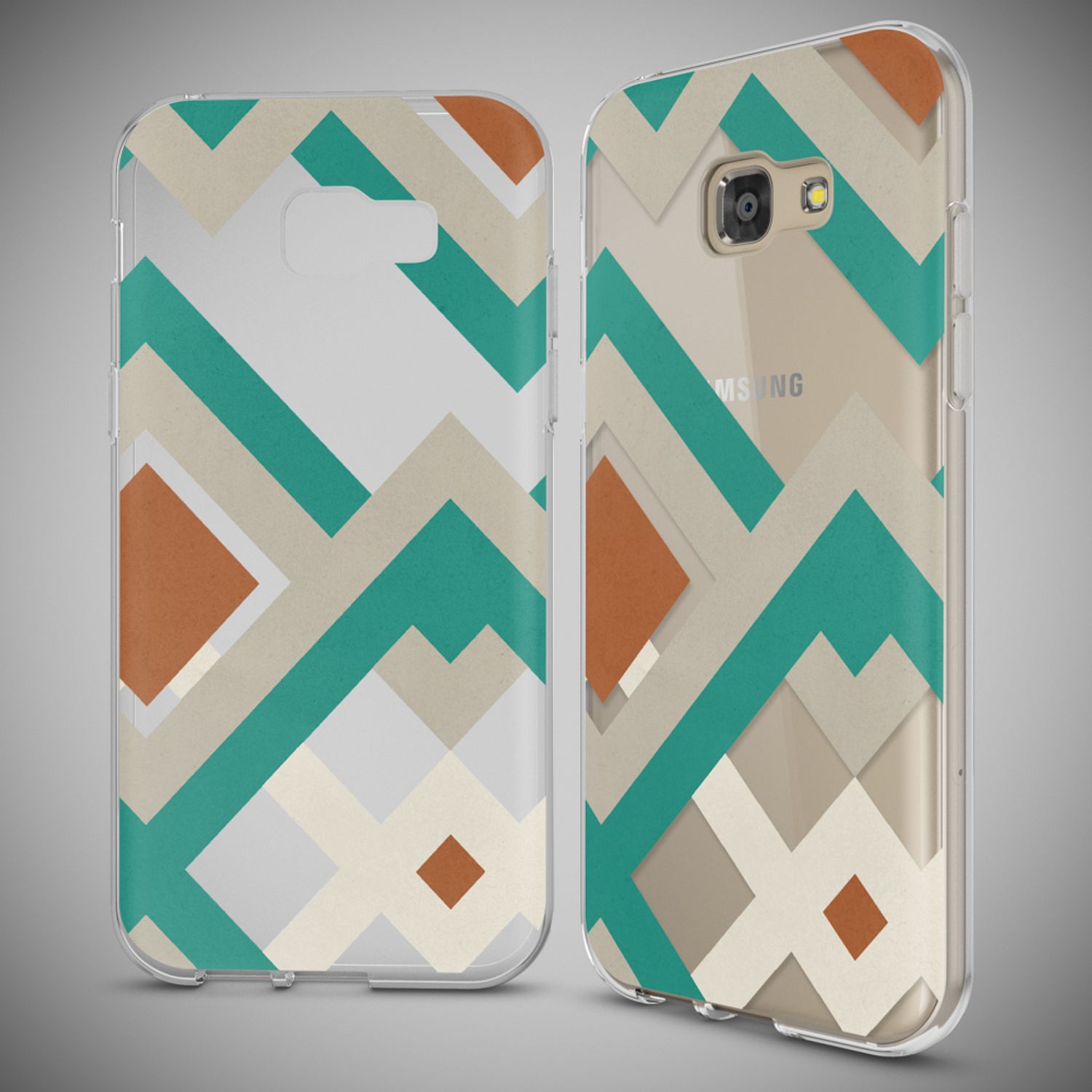 Samsung Galaxy A5 2017 Hülle Handyhülle von NALIA, Slim Silikon Motiv Case Cover Retro Lines NALIA