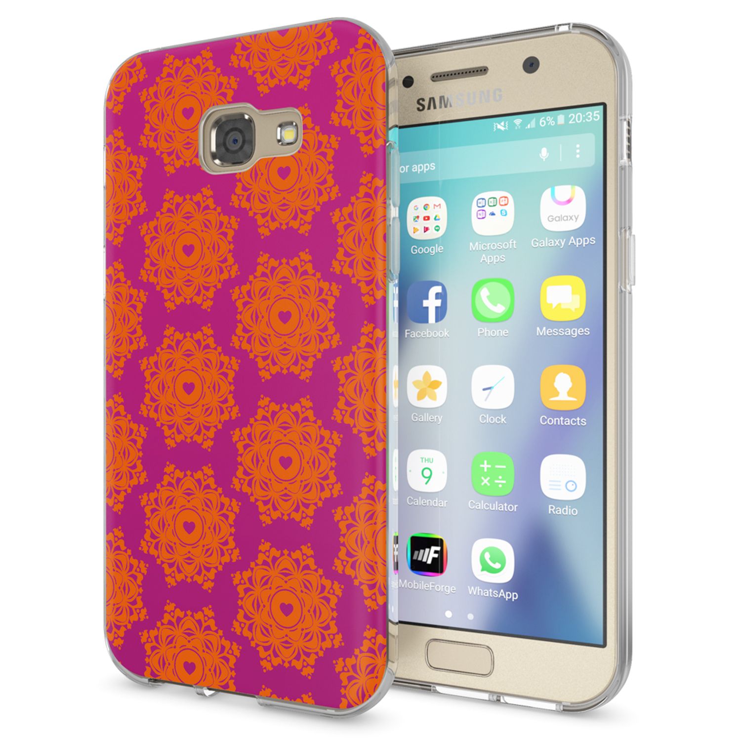 Samsung Galaxy A5 2017 Hülle Handyhülle von NALIA, Slim Silikon Motiv Case Cover Retro Lines NALIA