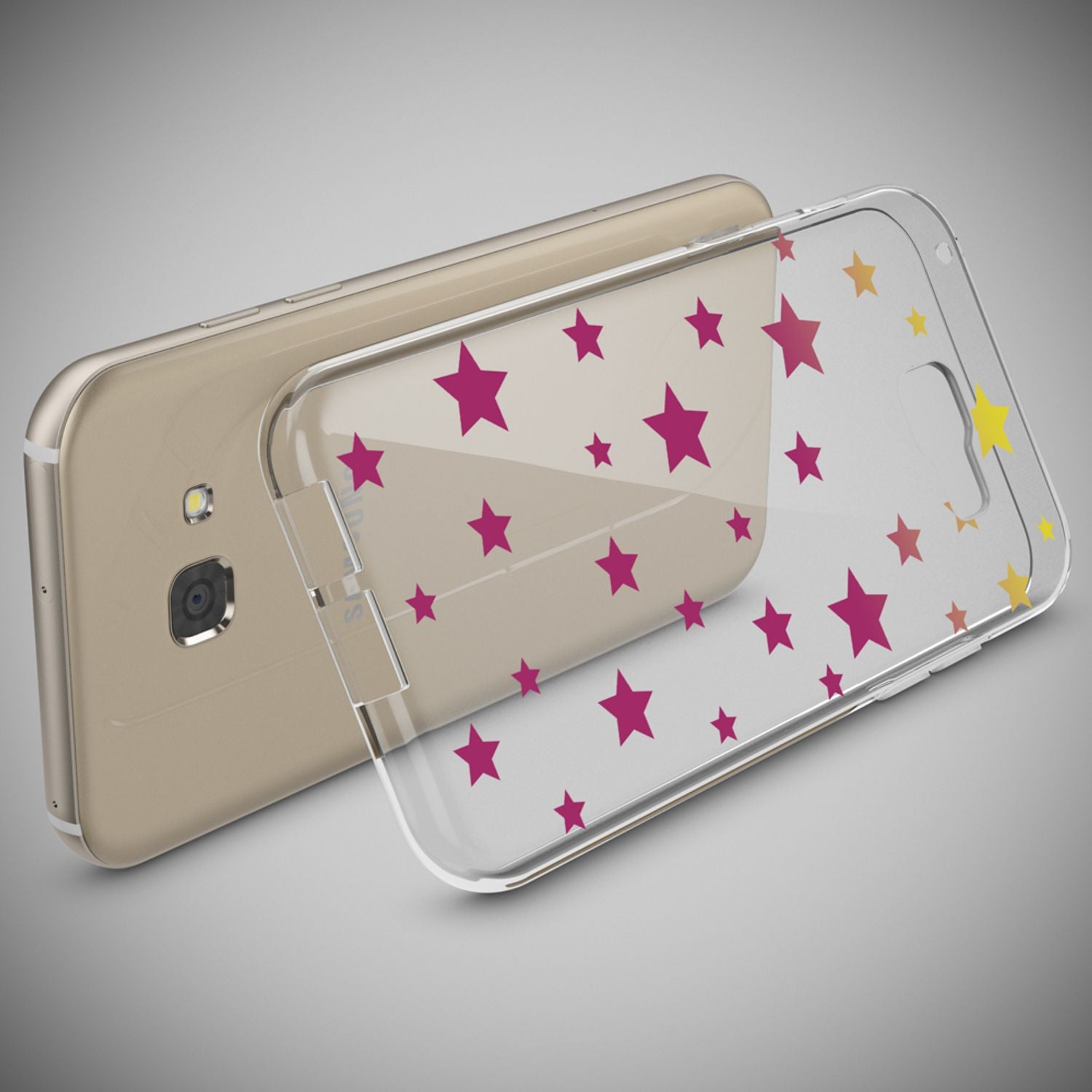 Samsung Galaxy A5 2017 Hülle Handyhülle von NALIA, Slim Silikon Motiv Case Cover Stars NALIA