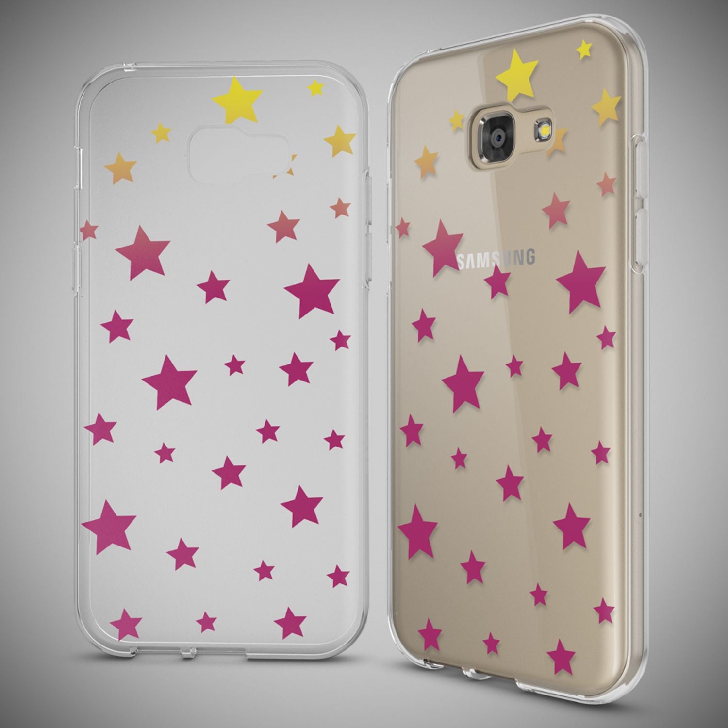 Samsung Galaxy A5 2017 Hülle Handyhülle von NALIA, Slim Silikon Motiv Case Cover Stars NALIA
