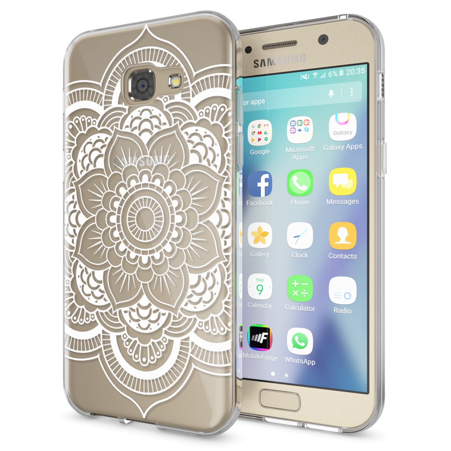 Samsung Galaxy A5 2017 Hülle Handyhülle von NALIA, Slim Silikon Motiv Case Cover Pattern Flowers NALIA