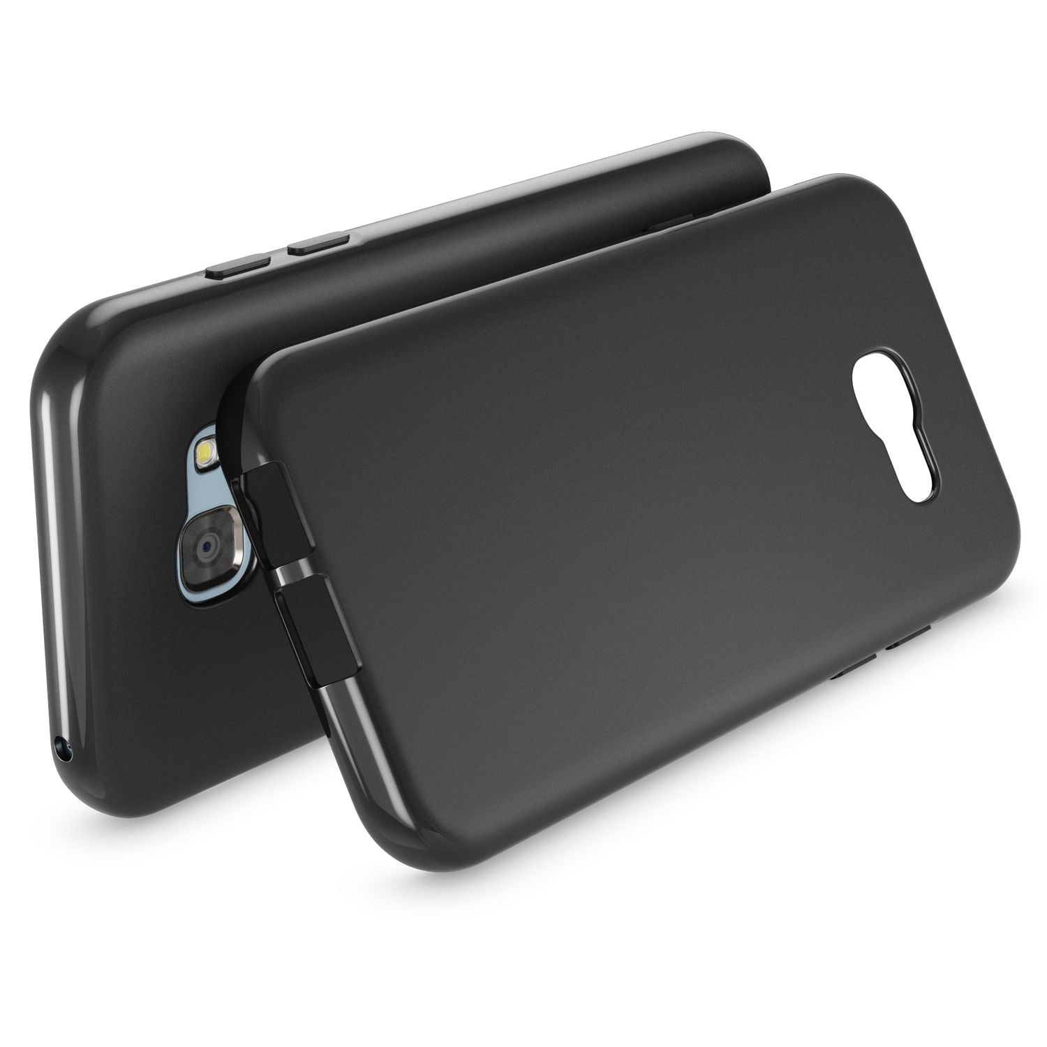 Samsung Galaxy A5 2017 Handy Hülle von NALIA, Silikon Case Dünnes Schutz Cover Schwarz NALIA