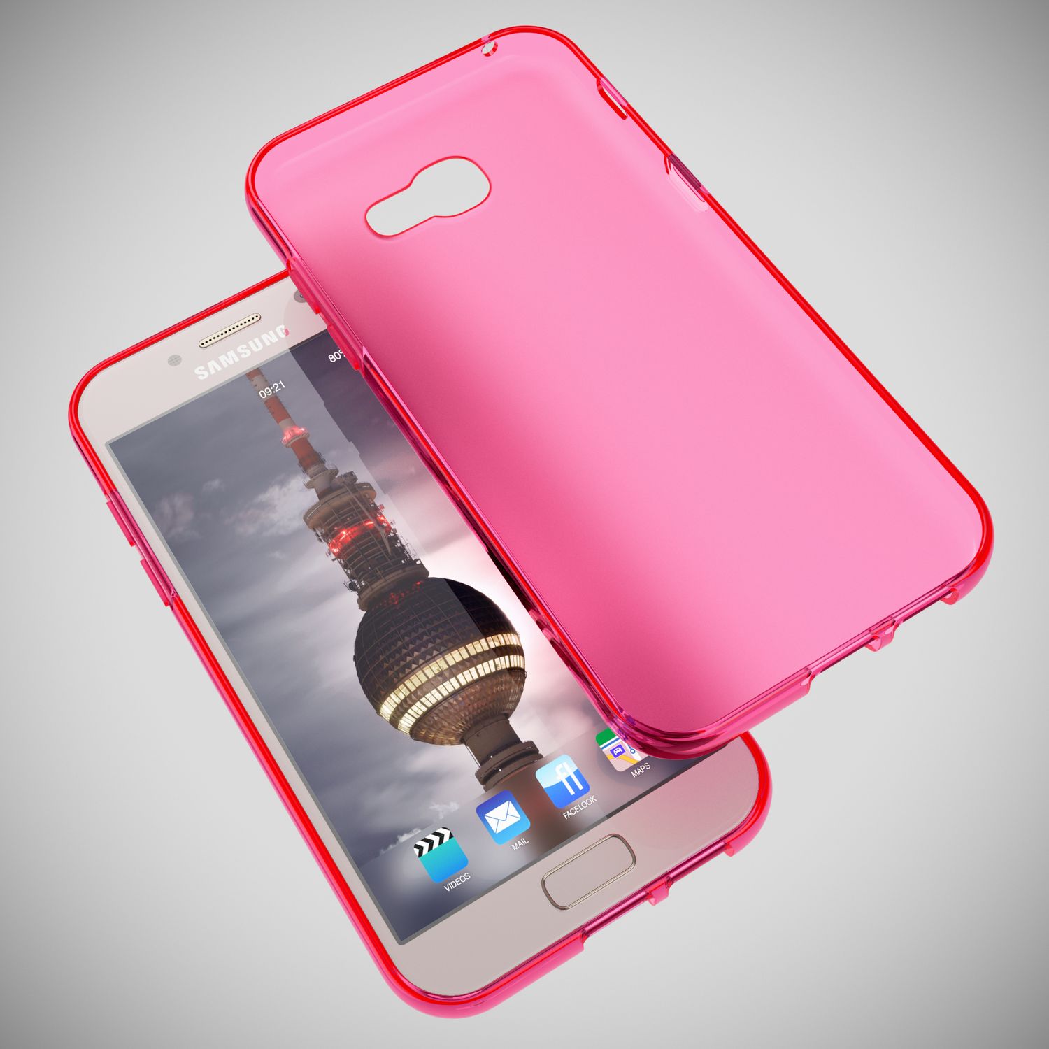 Samsung Galaxy A5 2017 Handy Hülle von NALIA, Silikon Case Dünnes Schutz Cover Schwarz NALIA